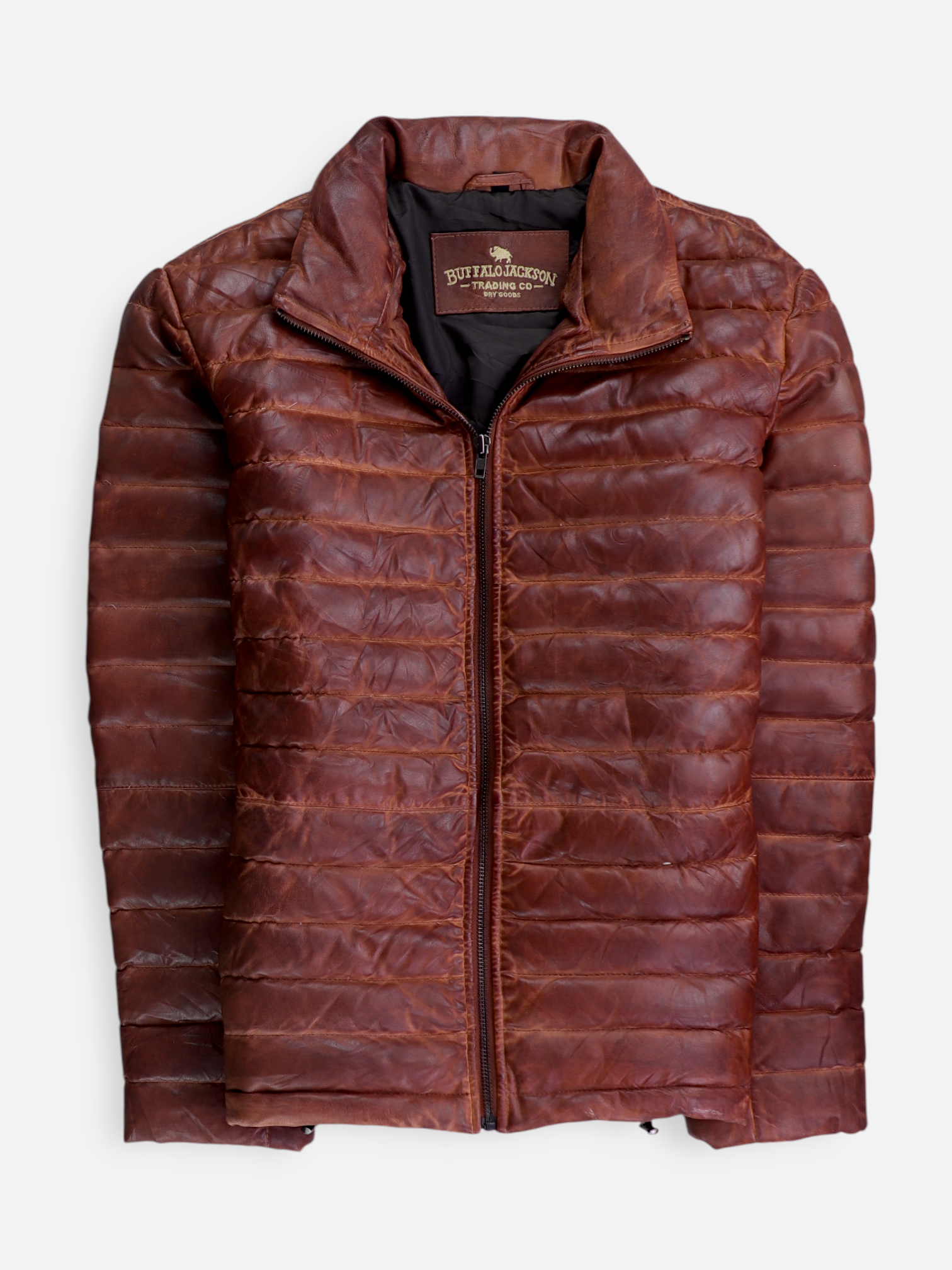 BUFFALO Chaqueta Puffer Cuero - Hombre - Large