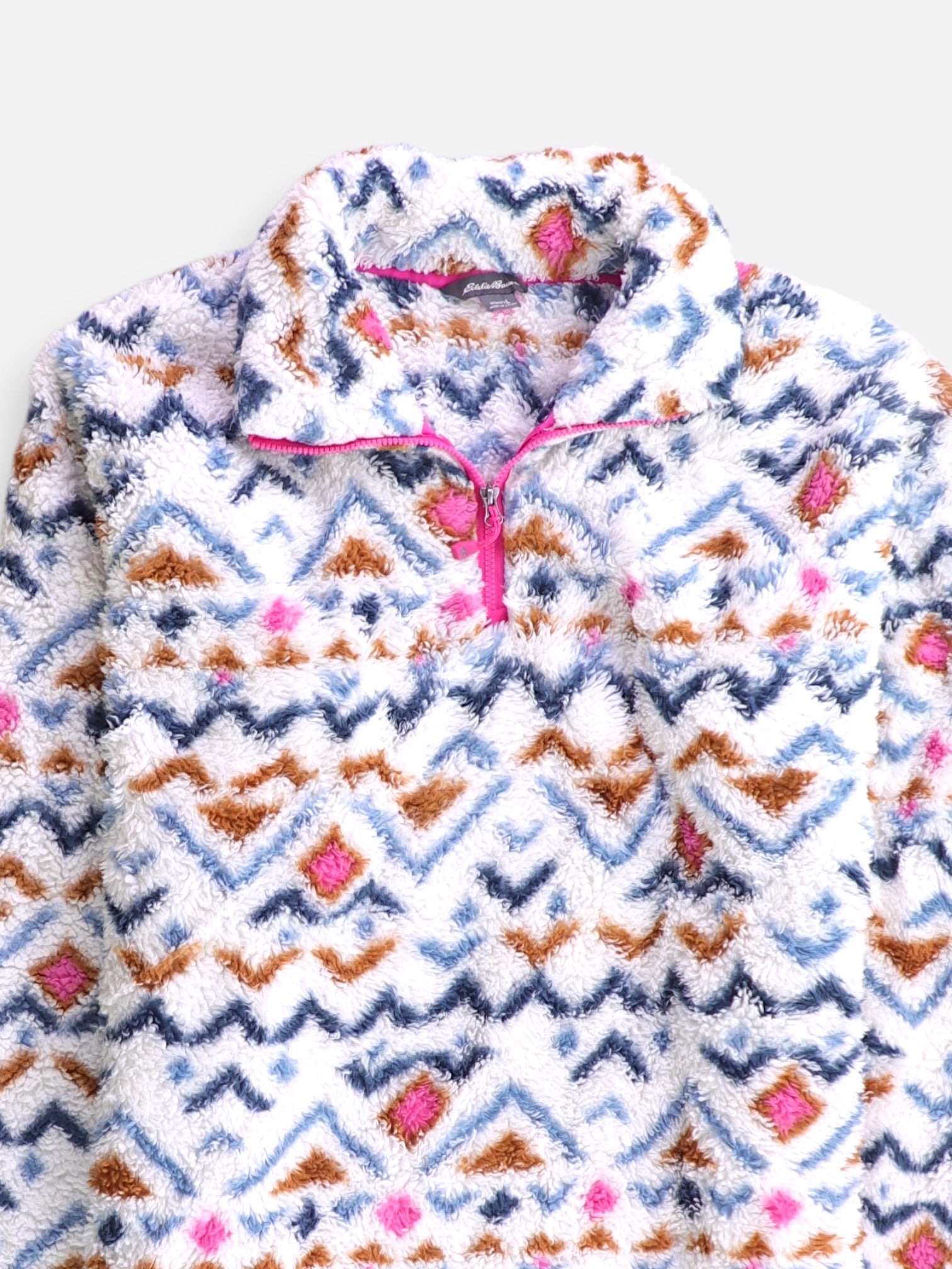 Eddie Bauer Sueter Teddy Color Block - Mujer - Large