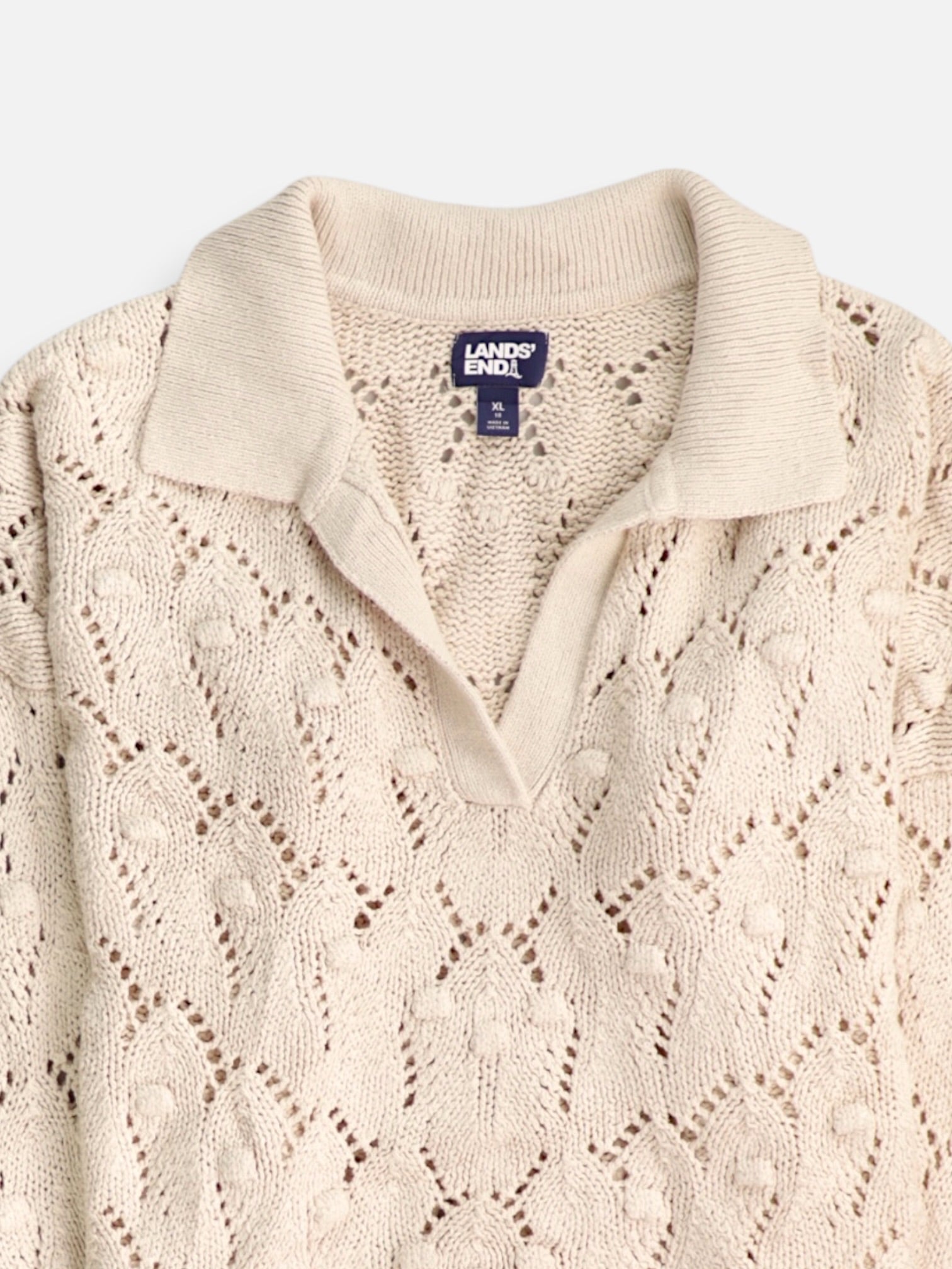 LANDS END Sueter Knit Casual - Mujer - XL