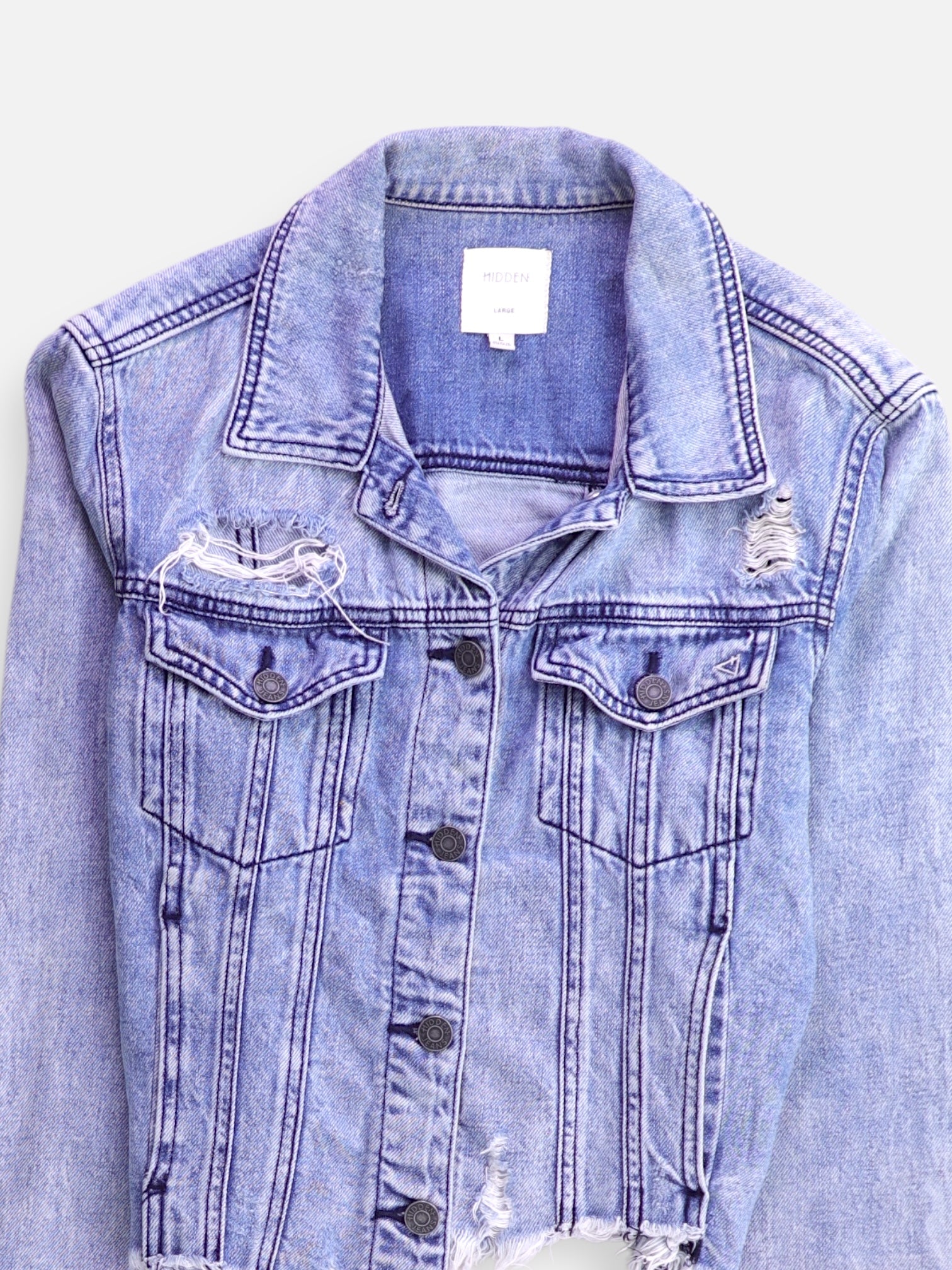 Chaqueta Denim  Crop Top - Mujer - Large