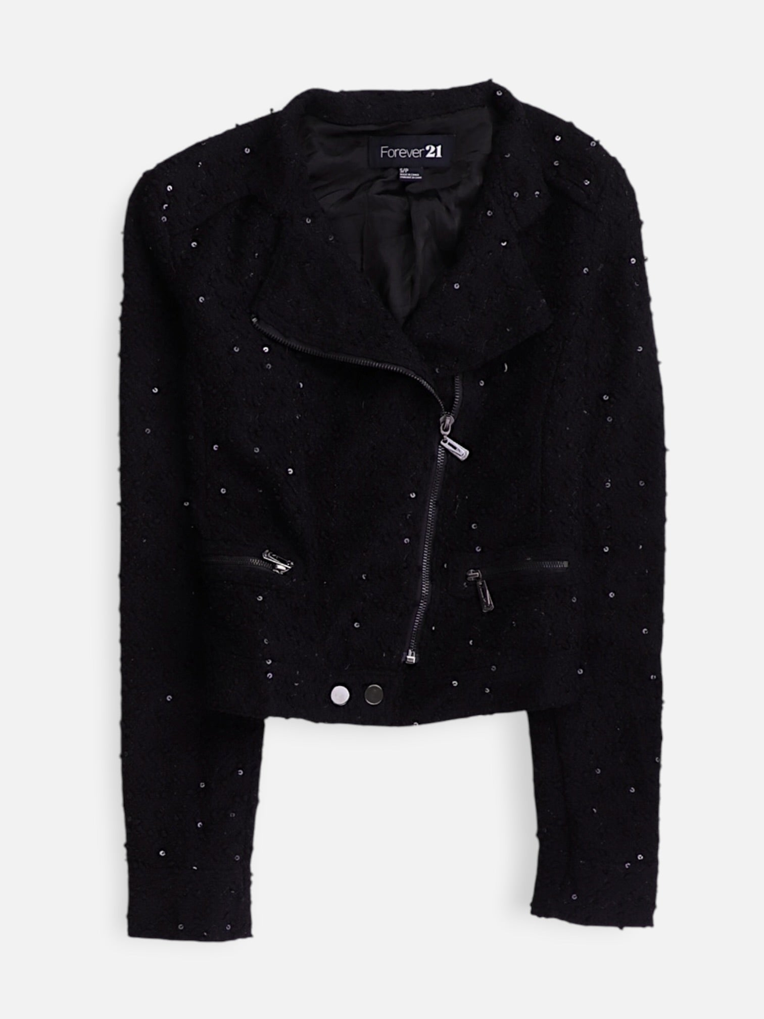 Forever 21 Chaqueta Casual Basic - Mujer - S PETITE