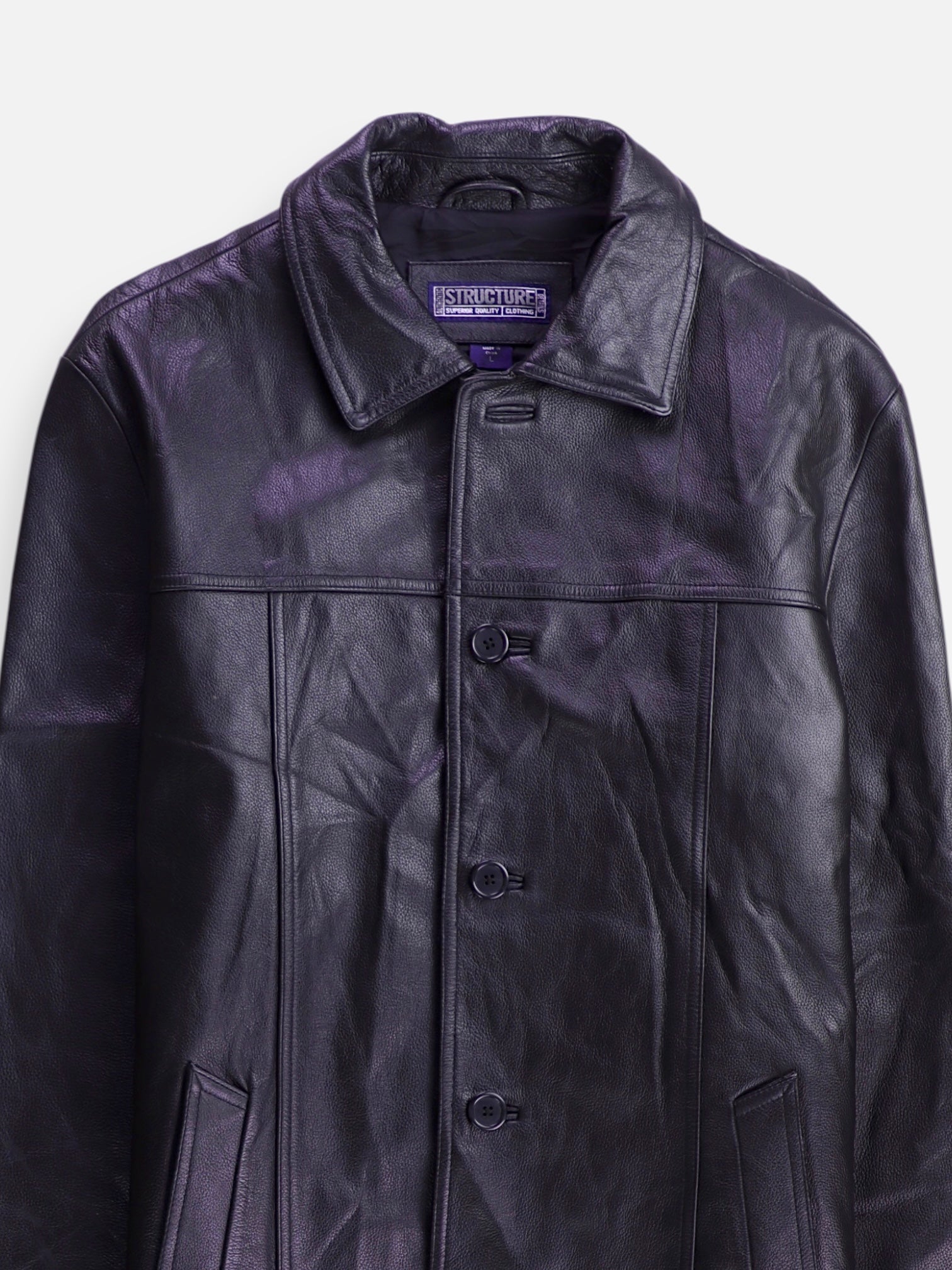 Chaqueta Casual Cuero - Hombre - Large