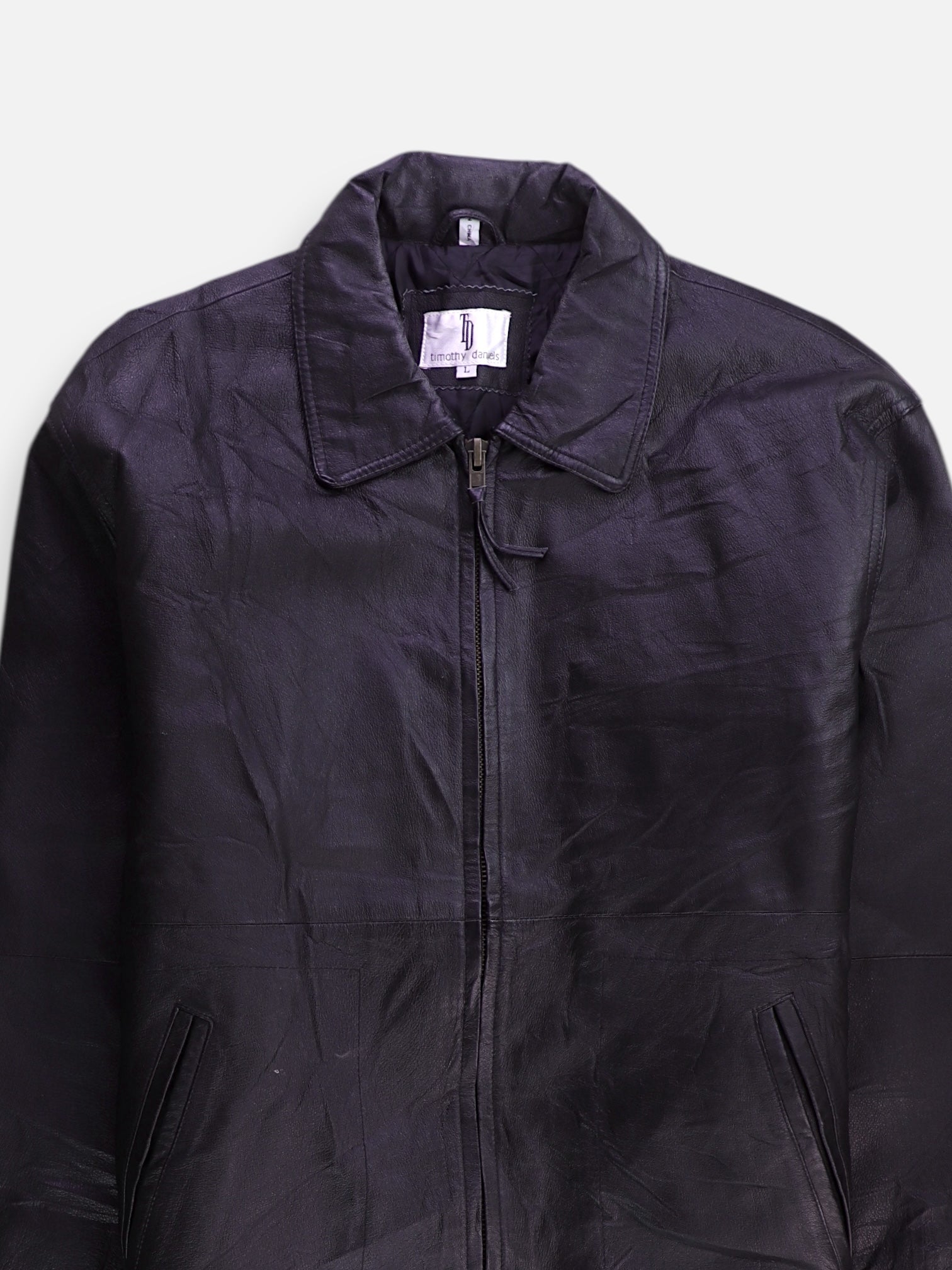 Chaqueta Cuero Basic - Hombre - Large