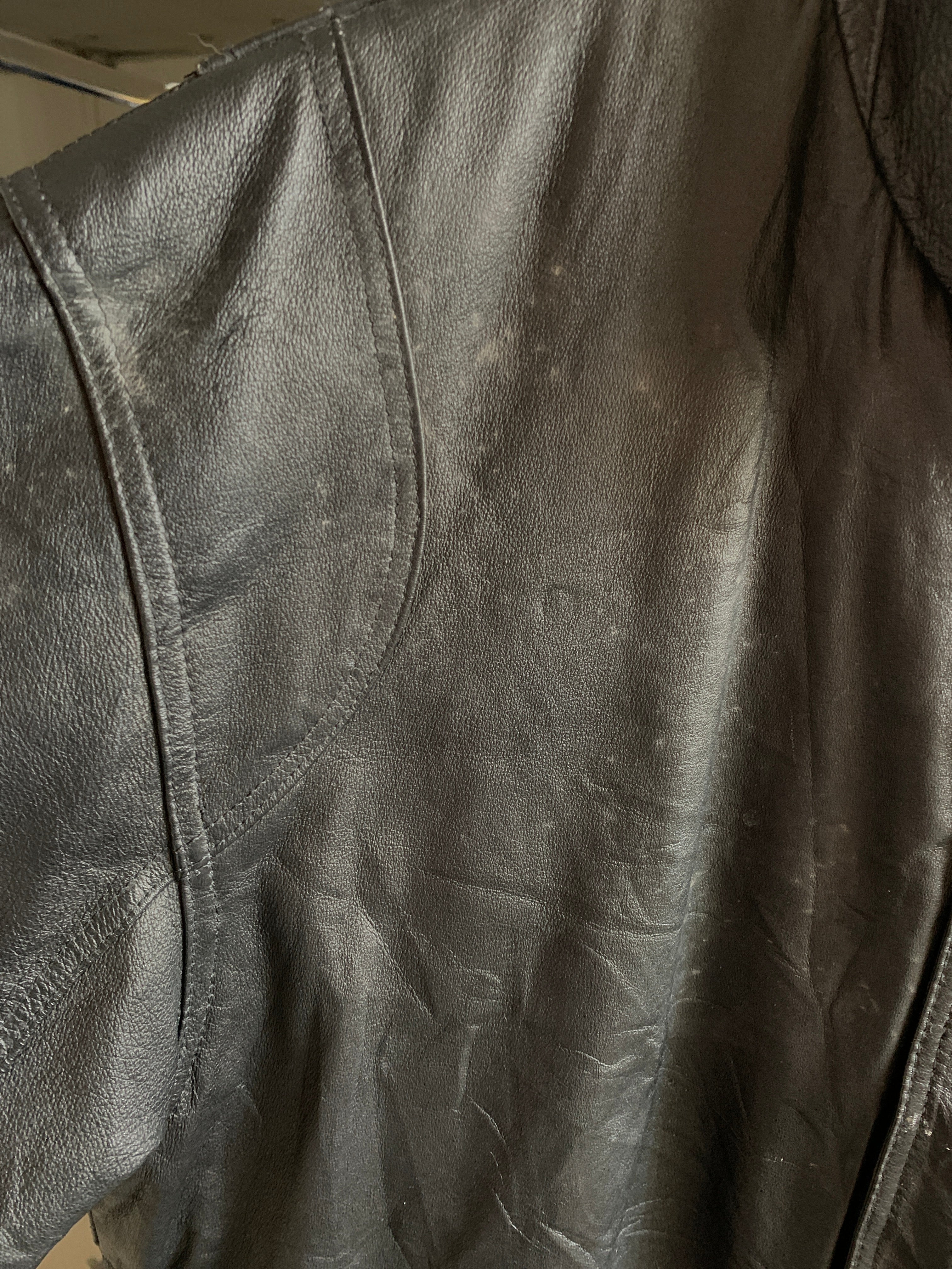 Chaqueta Cuero Basic - Hombre - Large