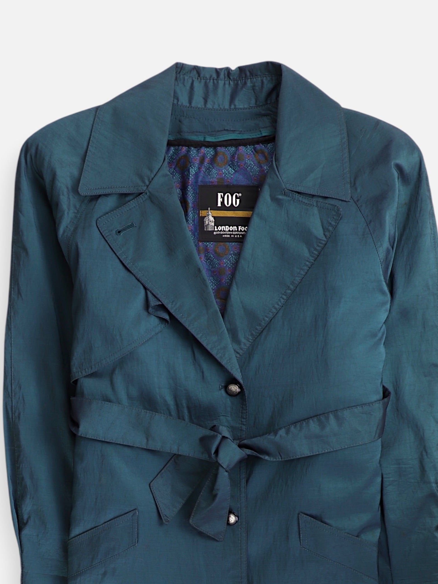 LONDON FOG Abrigo Impermeable Casual - Mujer - Medium