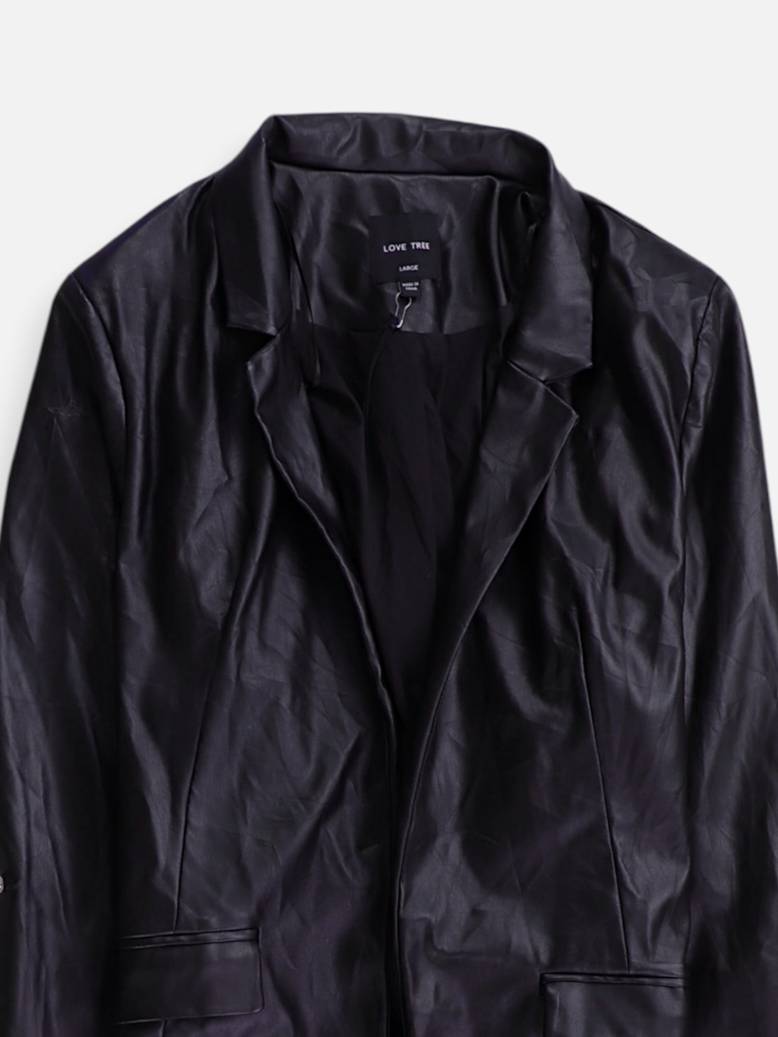 LOVE TREE  Chaqueta Casual Cuero - Mujer - Large