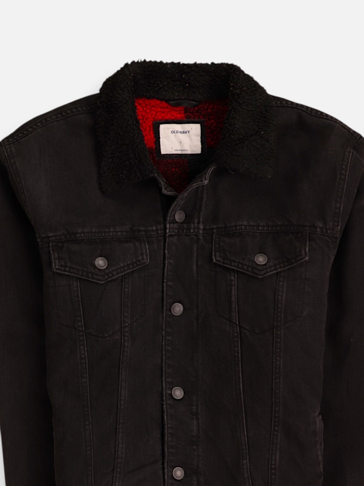 Old Navy Chaqueta Sherpa Trucker Denim - Hombre - Large