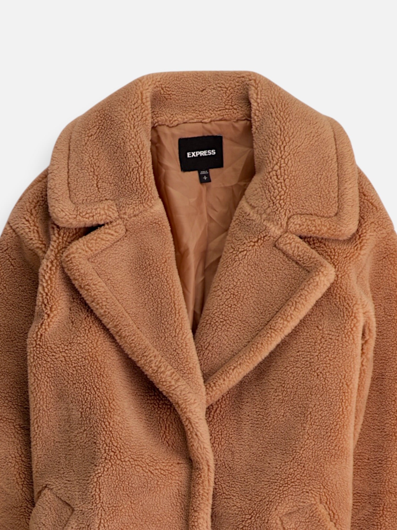 EXPRESS Abrigo Casual Teddy - Mujer - Small