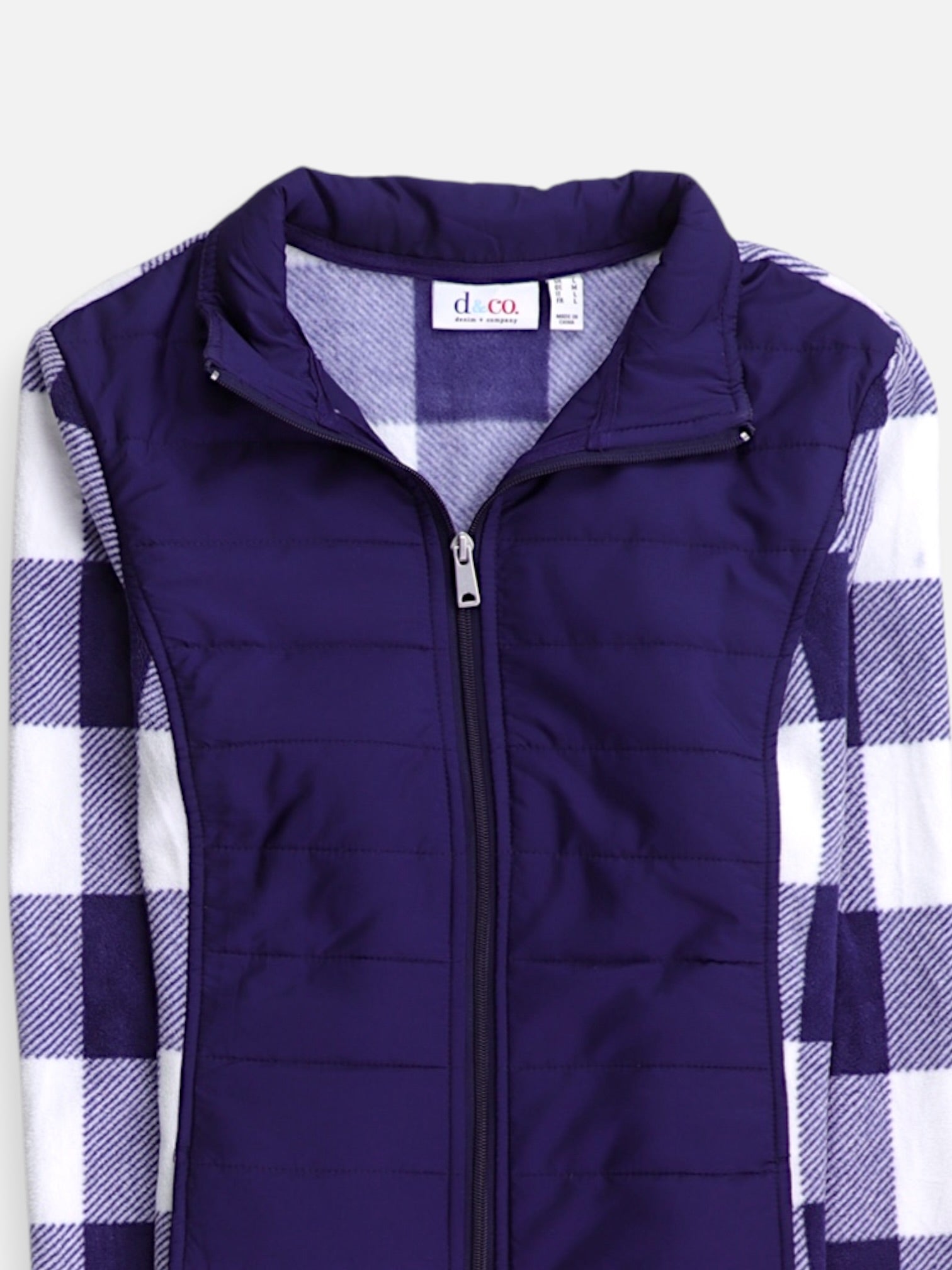 Sueter Fleece Color Block - Mujer - Large