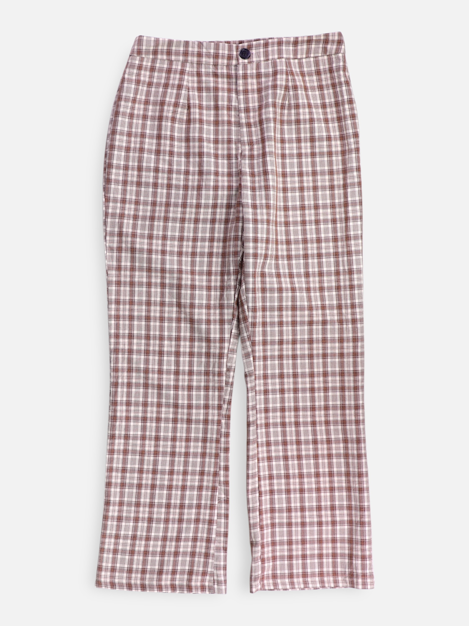SHEIN Pantalon Regular Fit Plaid Types - Mujer - Large