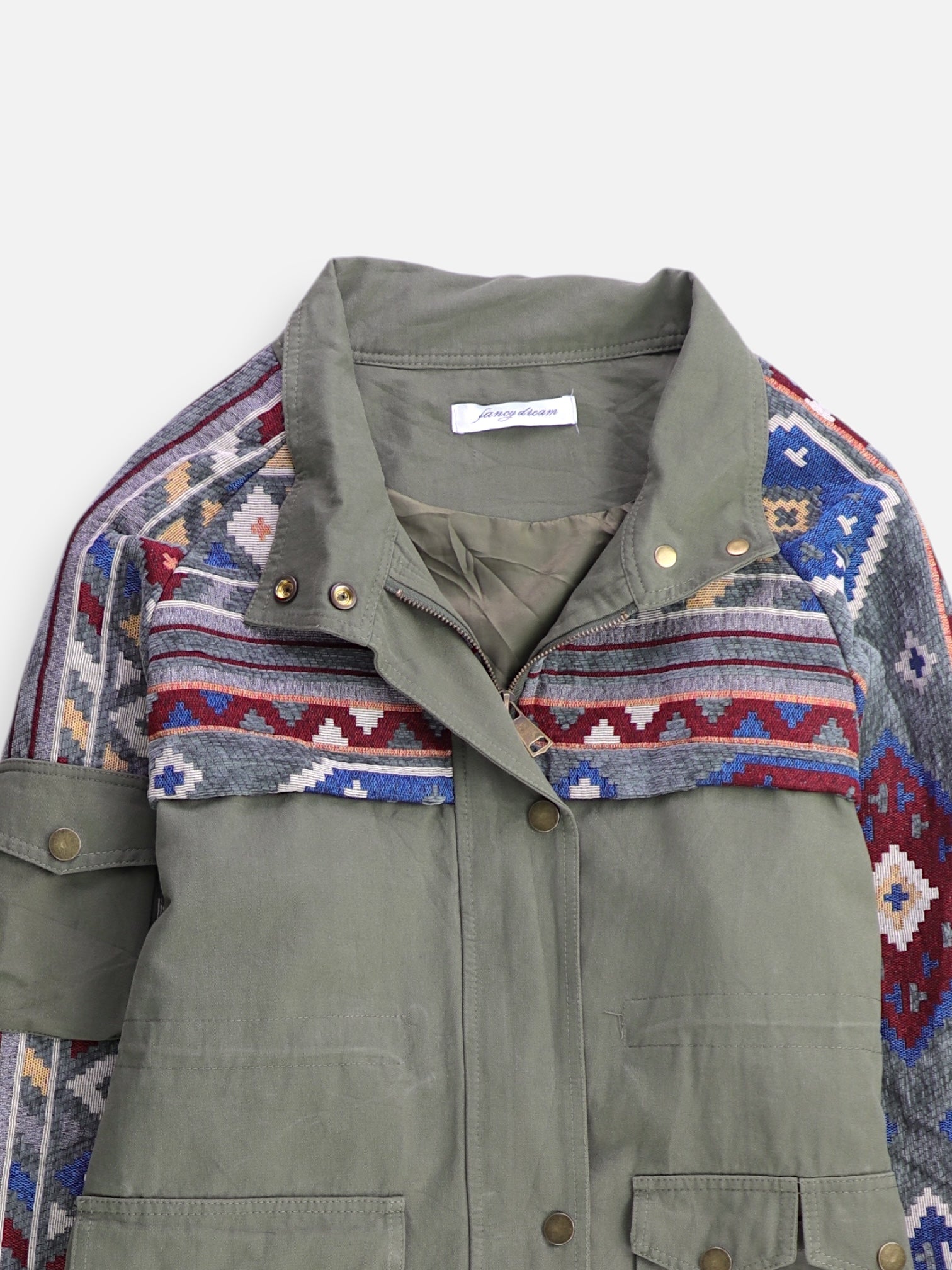 Chaqueta Cazadora Color Block - Mujer - XL