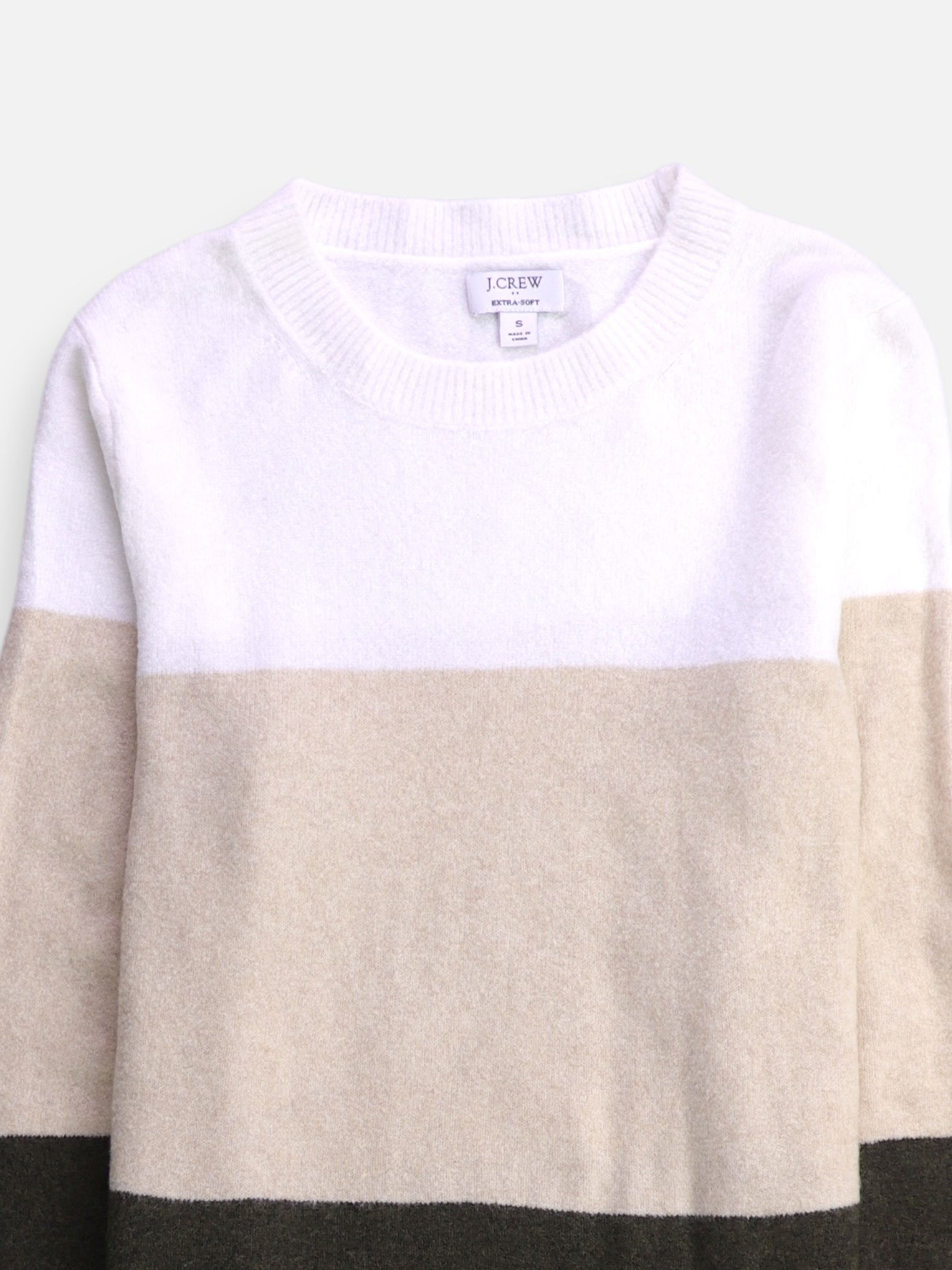 J CREW Sueter Knit Color Block - Mujer - Small