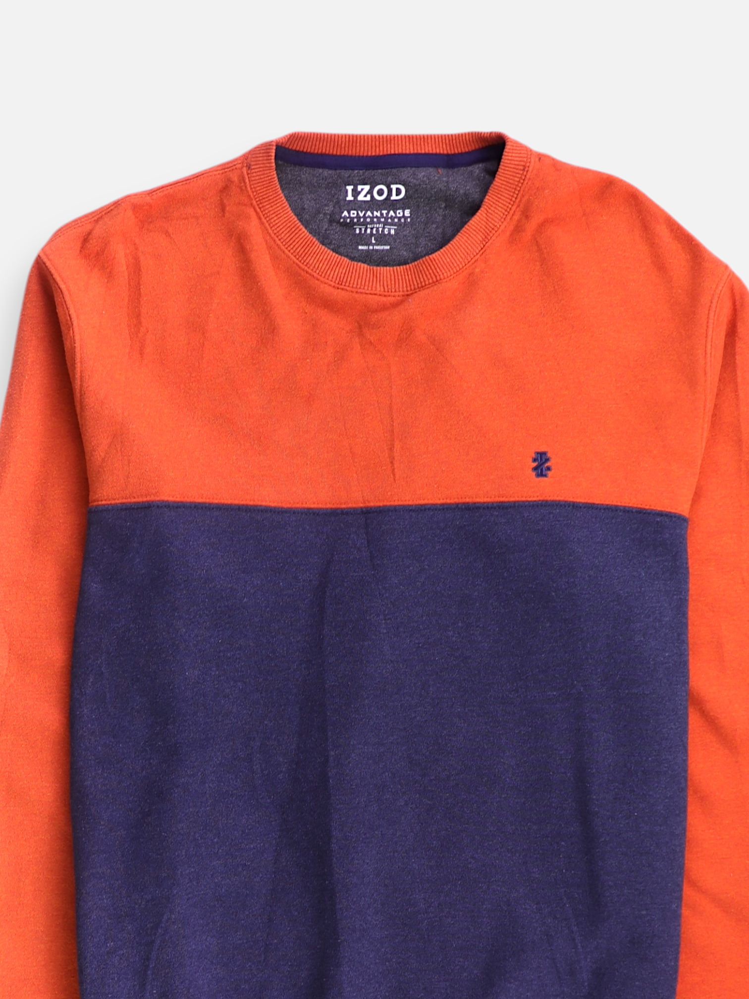 Izod Sudadera Sweatshirt Color Block - Hombre - Large