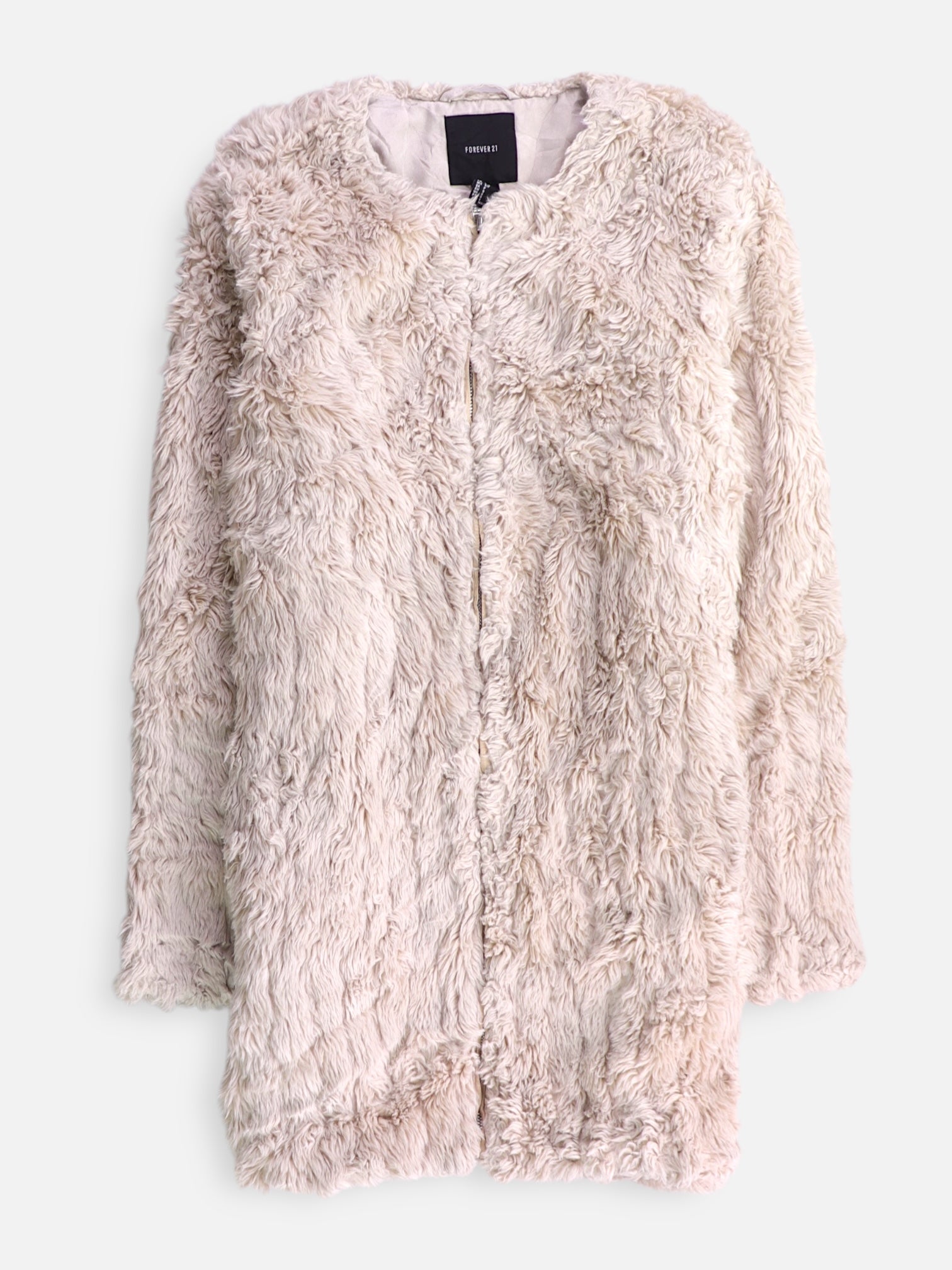 Forever 21 Chaqueta Casual Teddy - Mujer - Small