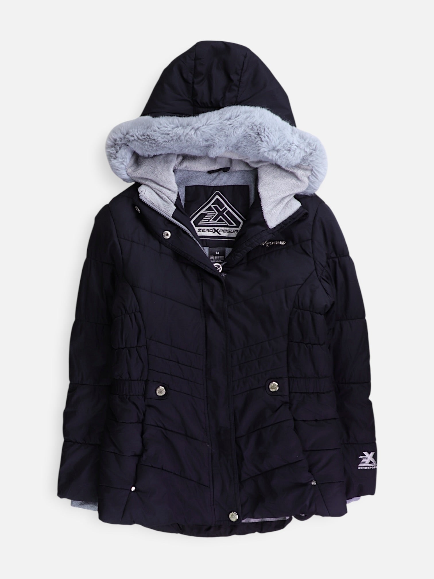 ZERO X POSUR Chaqueta Puffer Impermeable - Niña - Large - 13-14Y (Años)