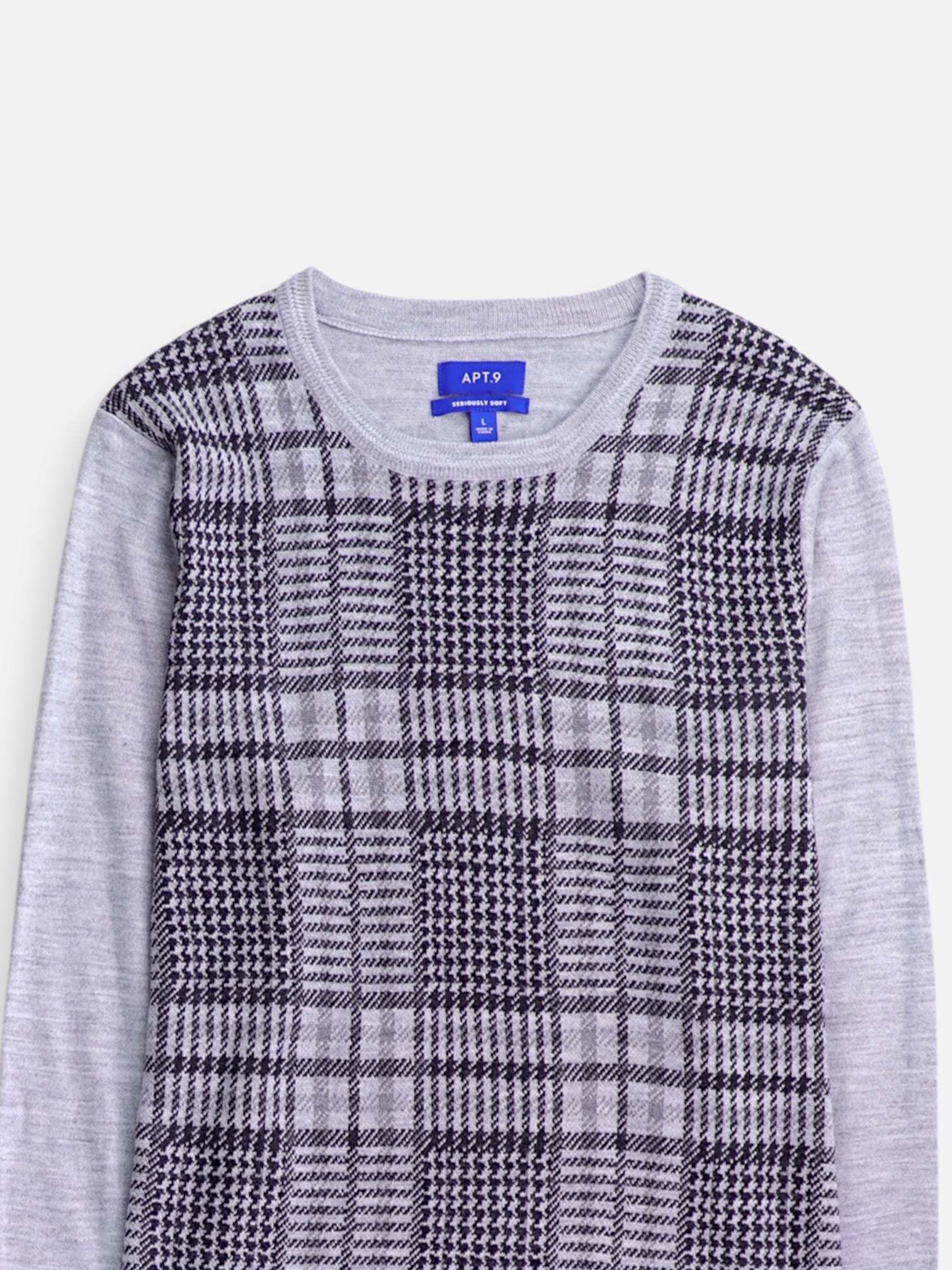 APT.9 Sueter Casual Color Block - Hombre - Large