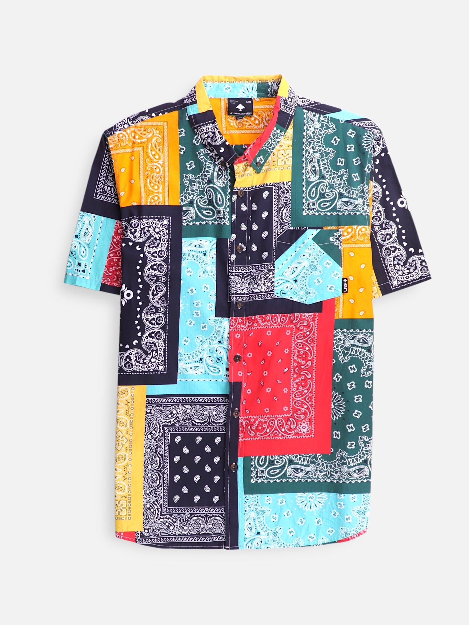 Camisa Color Block - Hombre - Large
