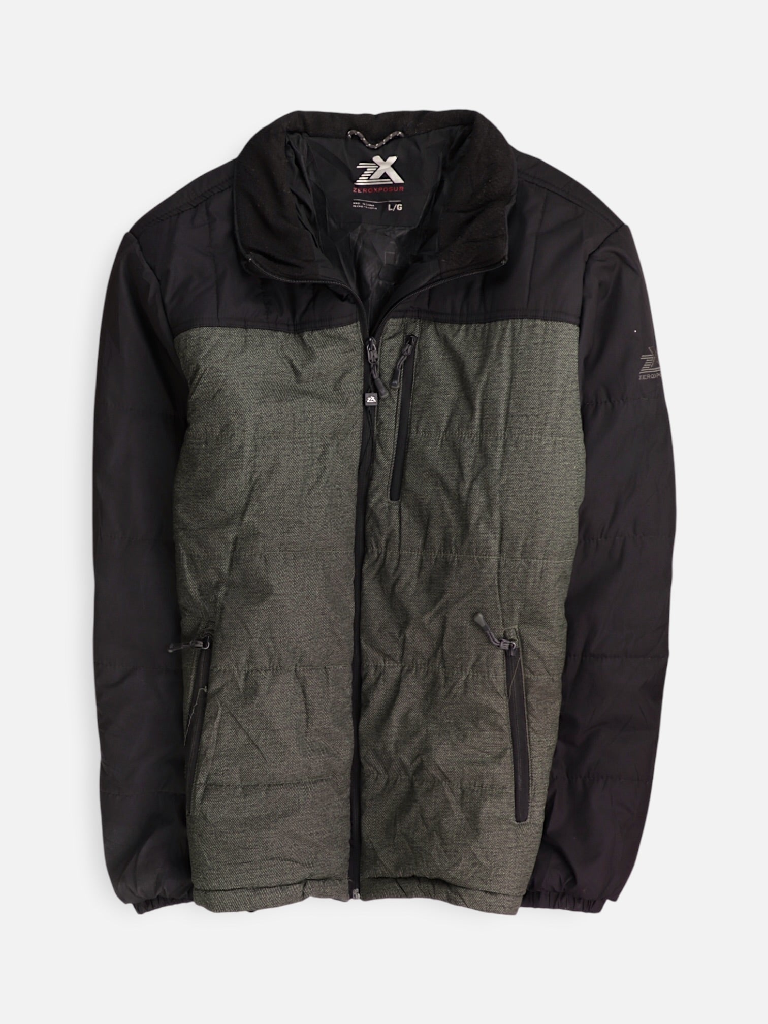 ZERO X POSUR Chaqueta Puffer Color Block - Hombre - Large