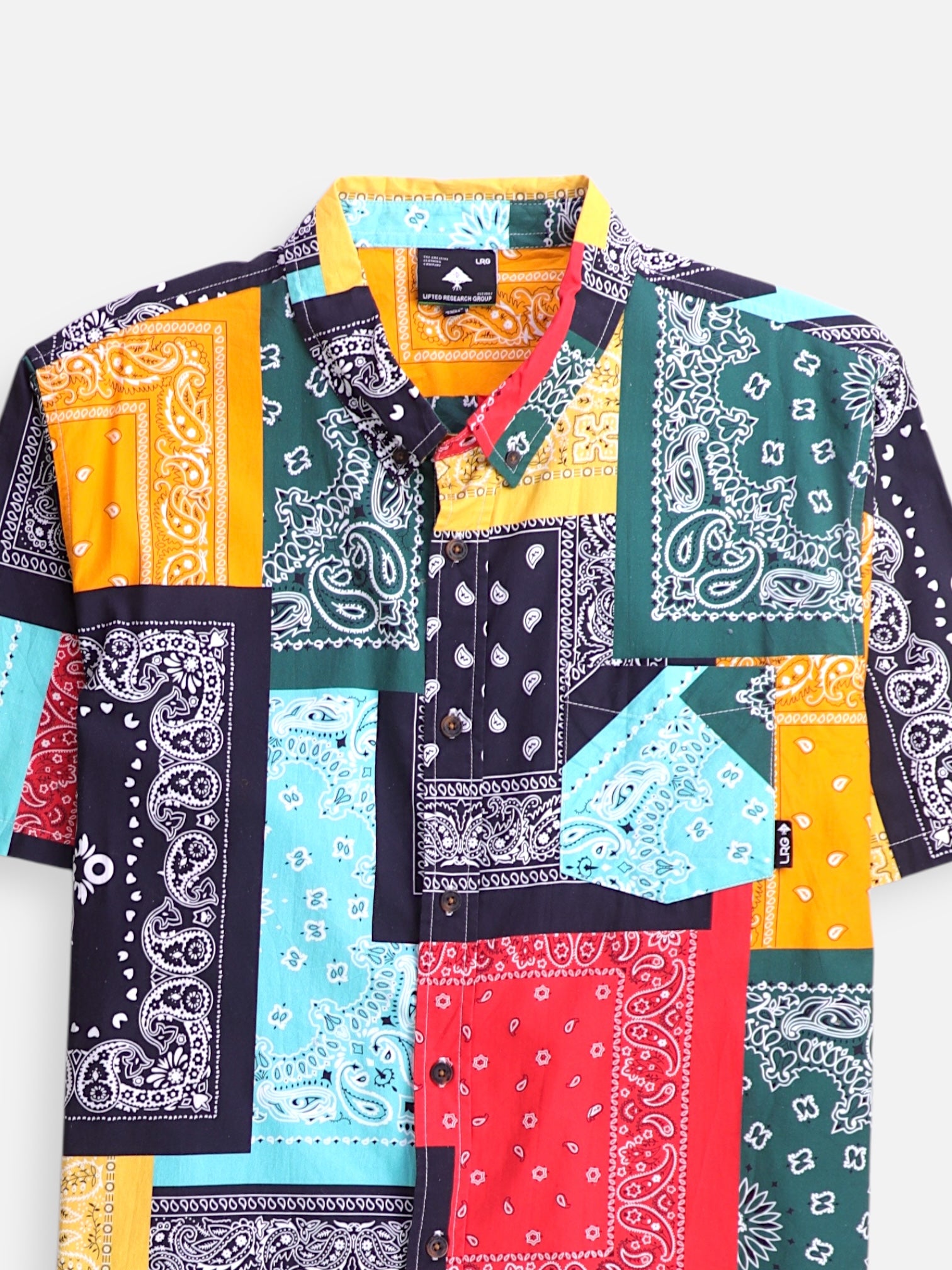 Camisa Color Block - Hombre - Large