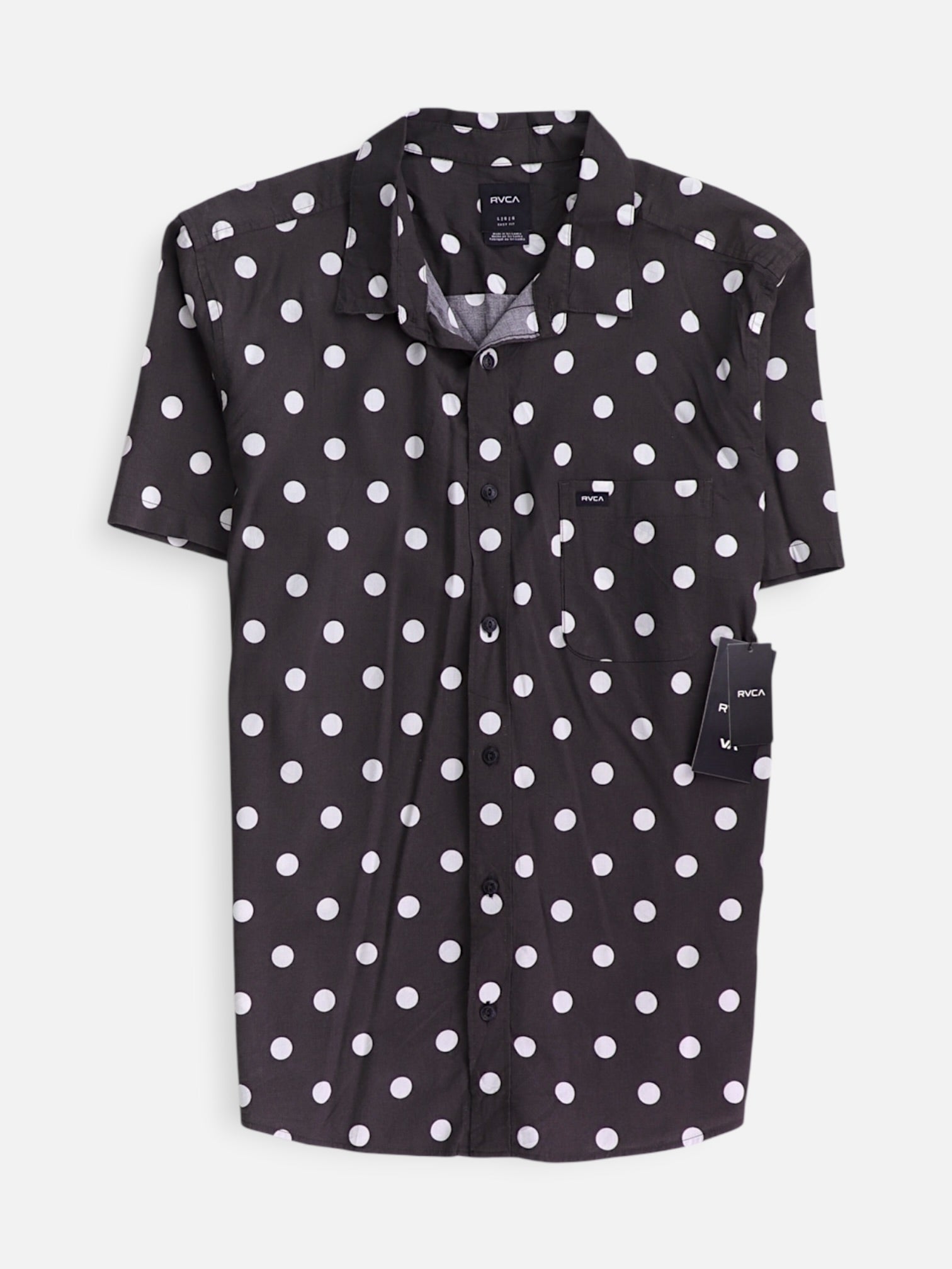 RVCA Camisa Casual - Hombre - Large