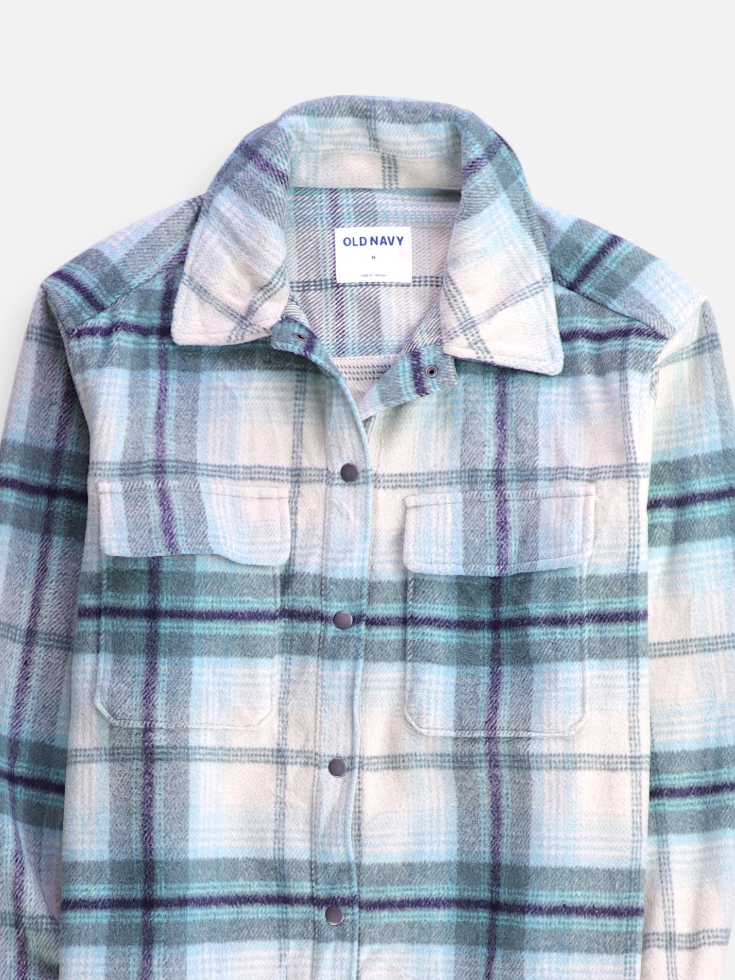 Old Navy Chaqueta Sobrecamisa Color Block - Mujer - Medium