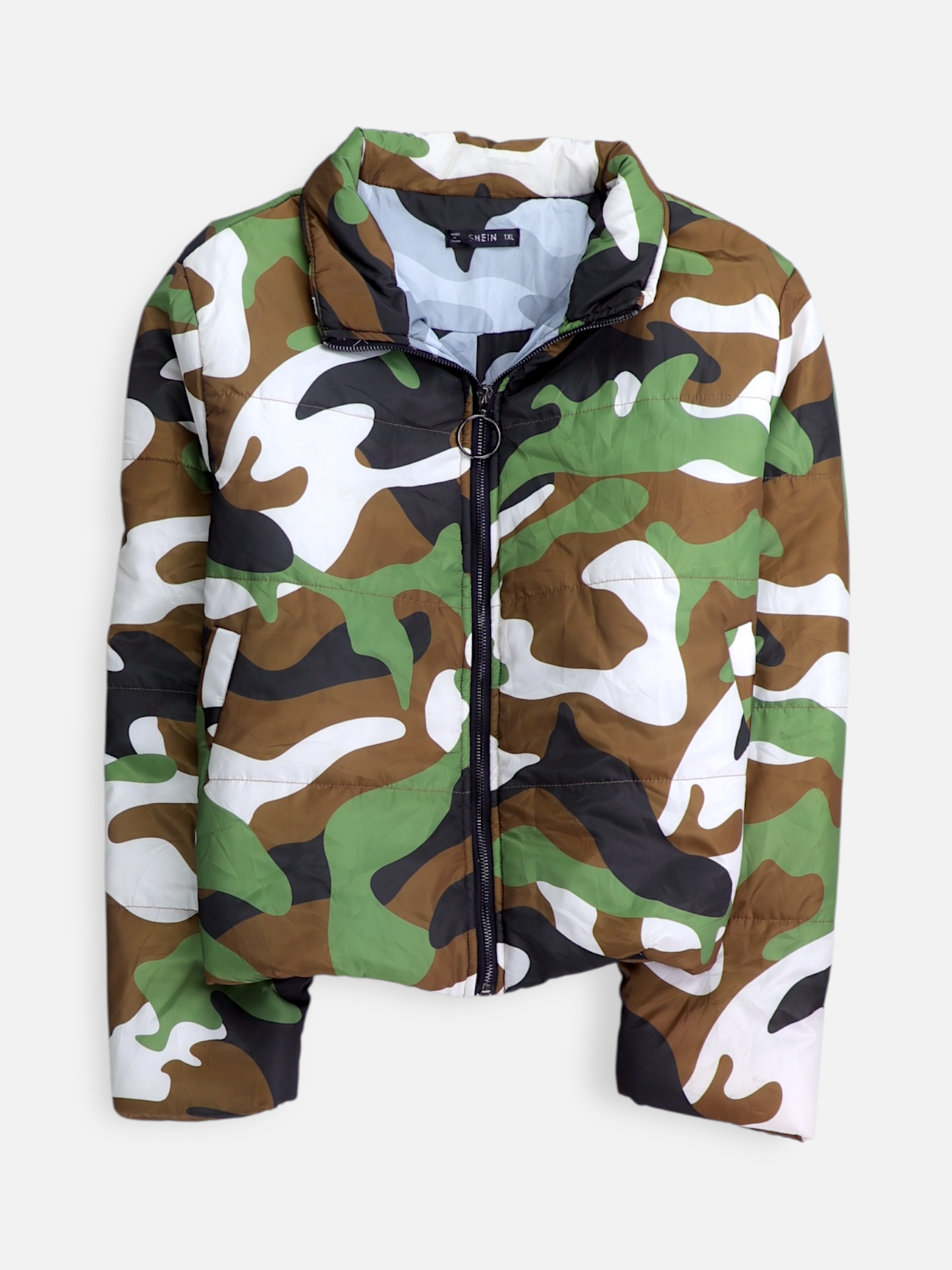 SHEIN Chaqueta Puffer Militar - Mujer - XL