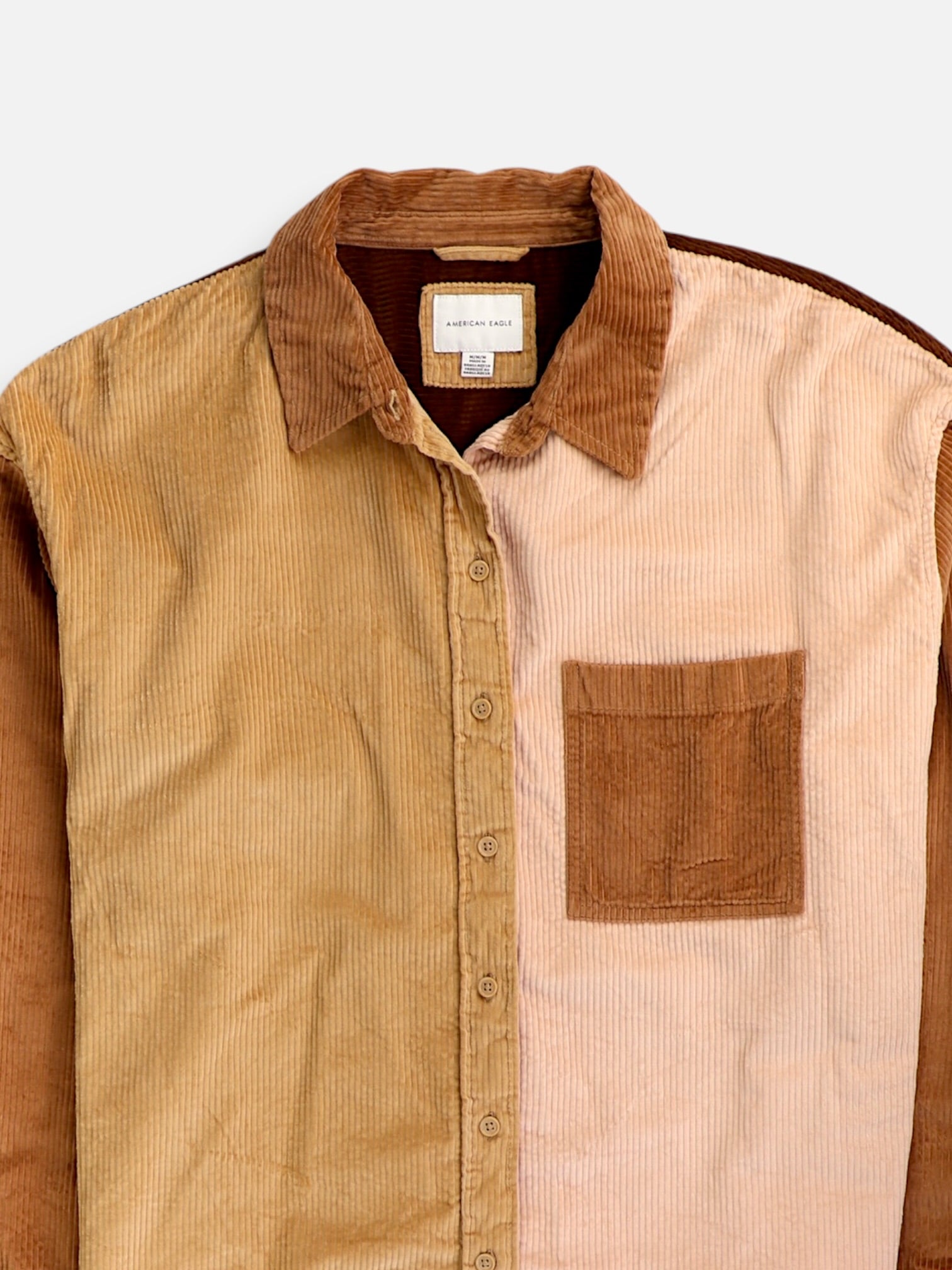 American Eagle Camisa Color Block - Hombre - Medium