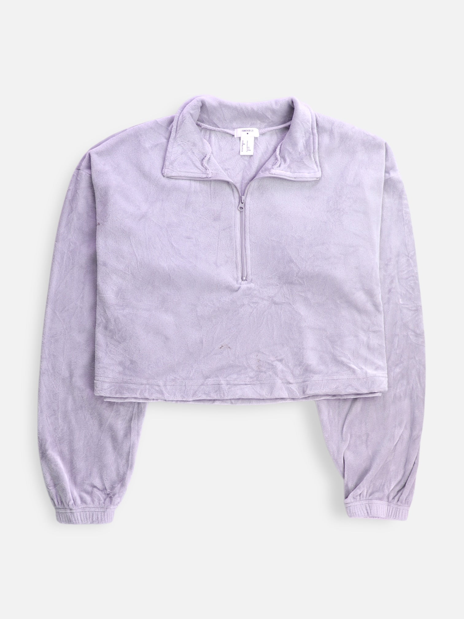 Forever 21 Sueter Fleece Crop Top - Mujer - Medium