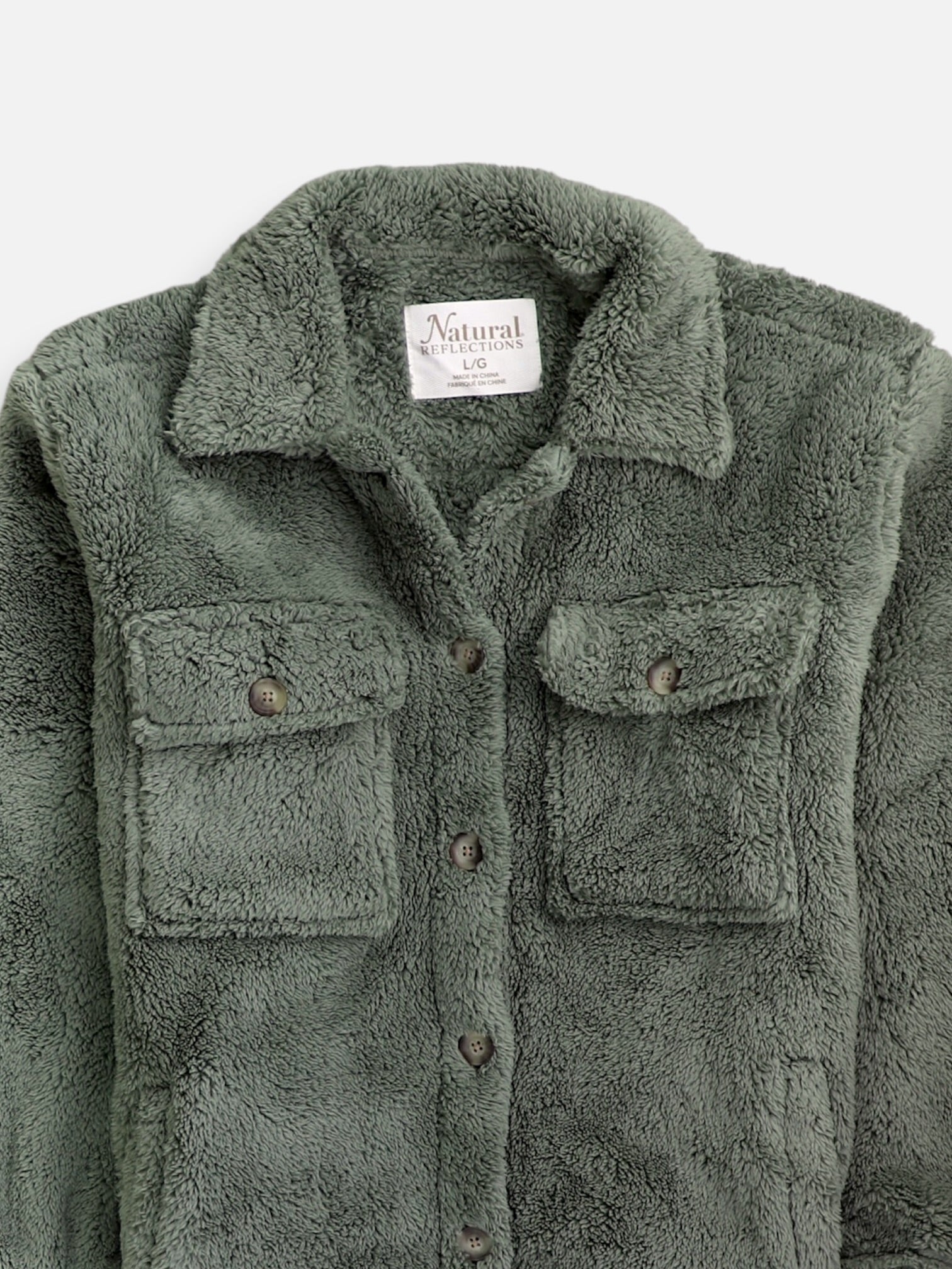 Chaqueta Sobrecamisa Teddy - Mujer - Large