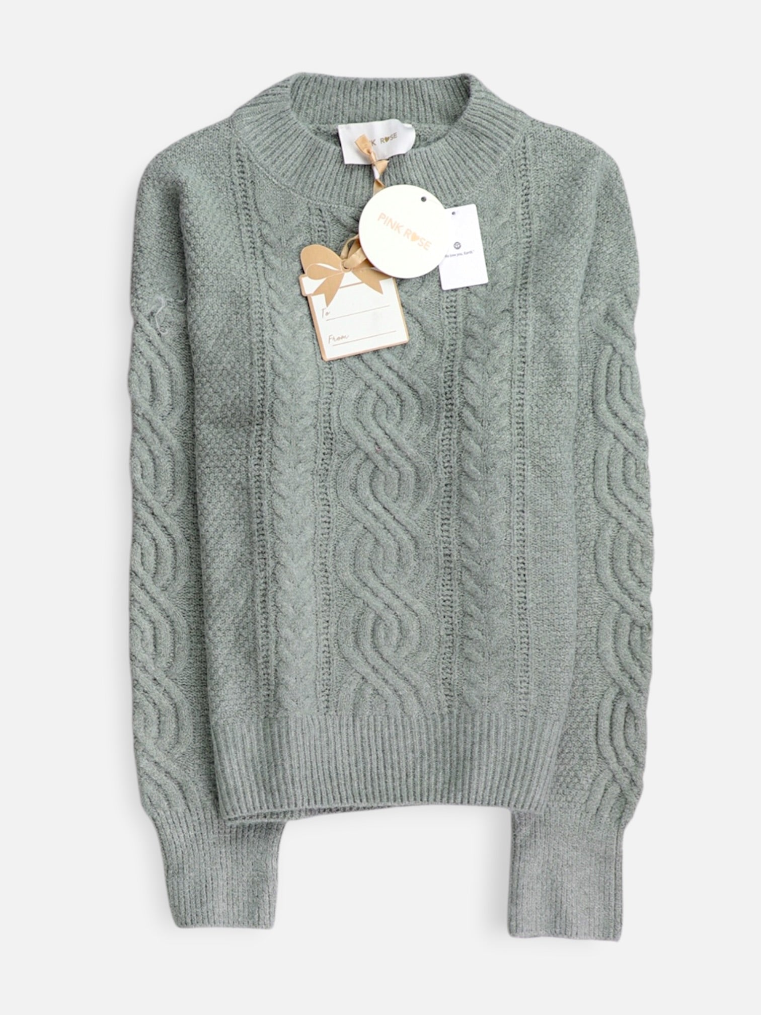Pink Rose Sueter Knit Casual - Mujer - Small