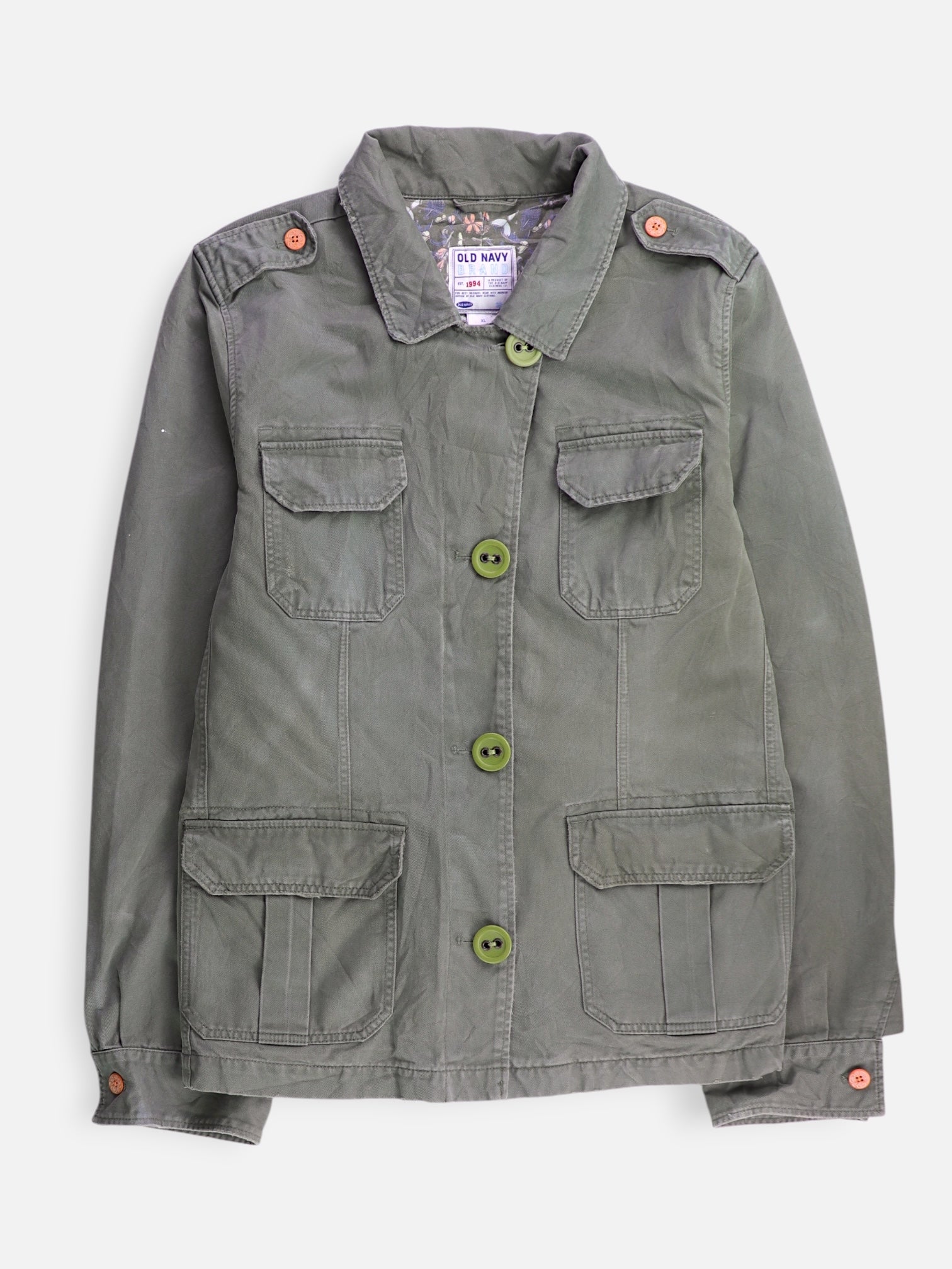 Old Navy Chaqueta Casual Militar - Mujer - XL