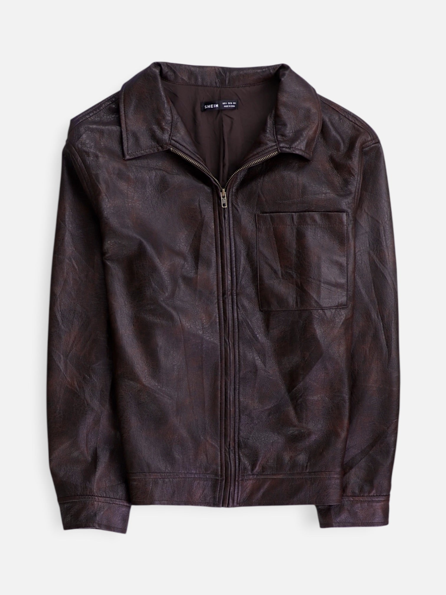 SHEIN Chaqueta Casual Cuero - Mujer - Small