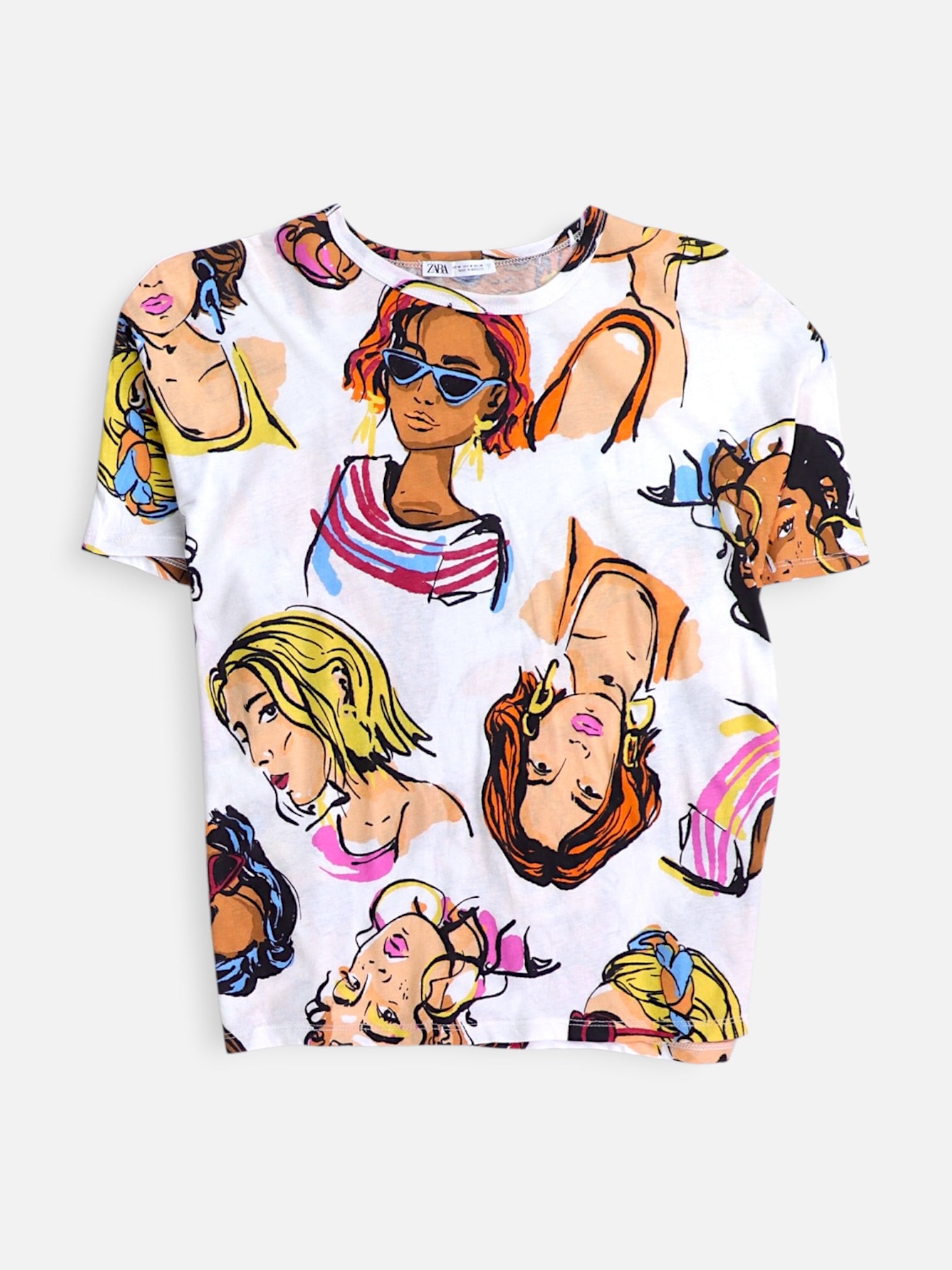 ZARA Camiseta Animado - Mujer - Medium