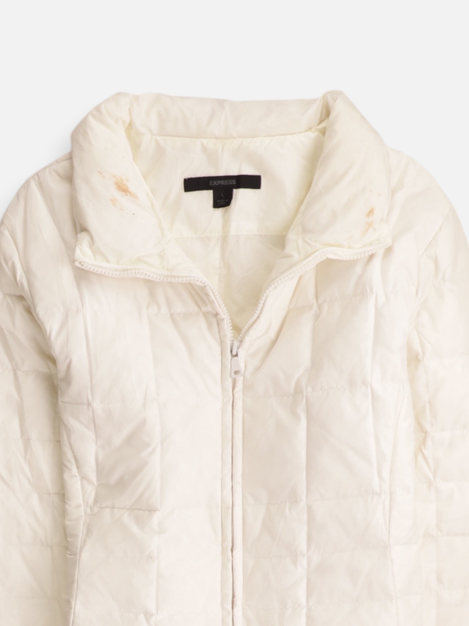 EXPRESS Chaqueta Puffer Impermeable - Mujer - Large