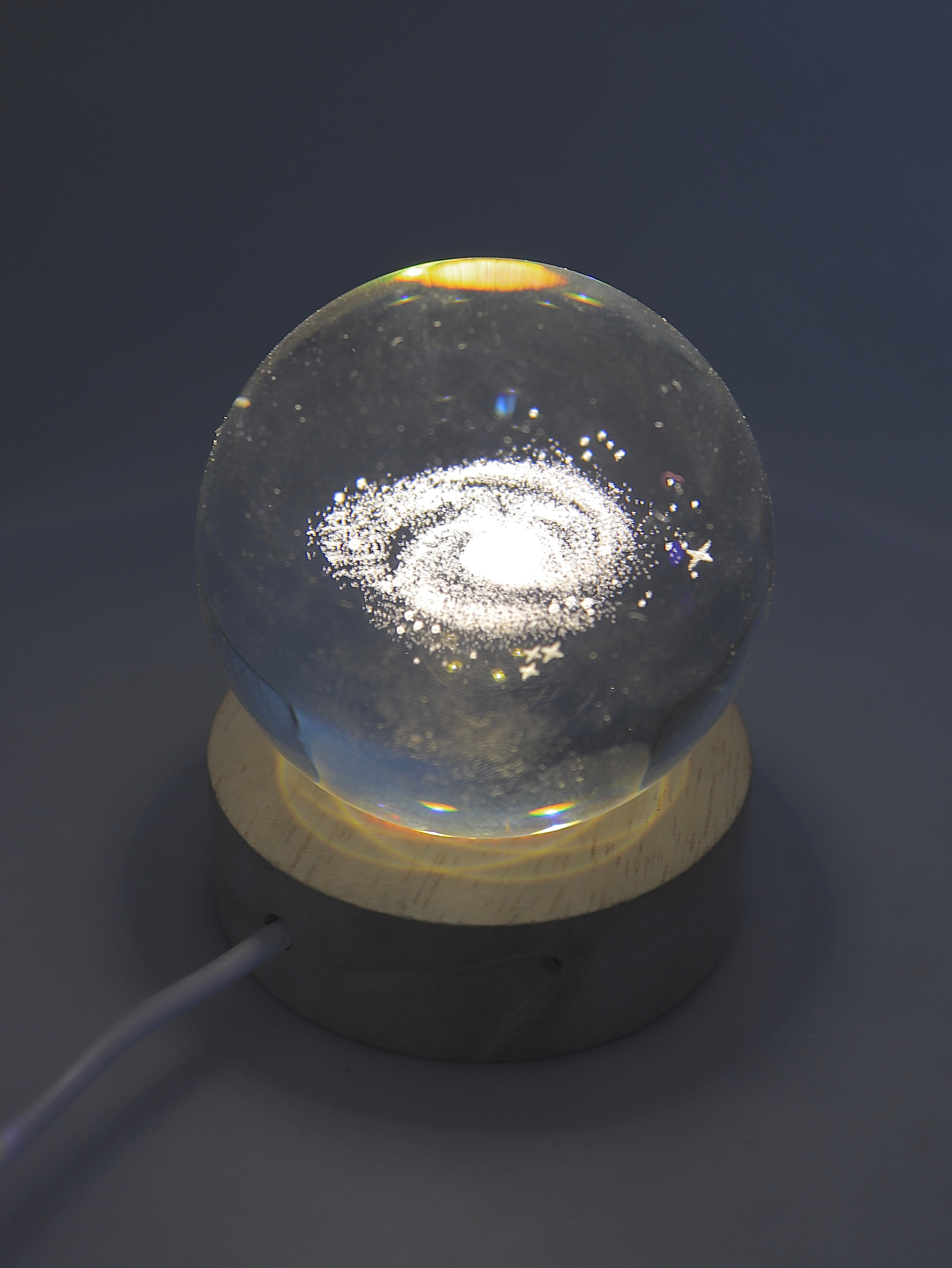 Lampara de Cristal Galaxia 3D - Pequeño