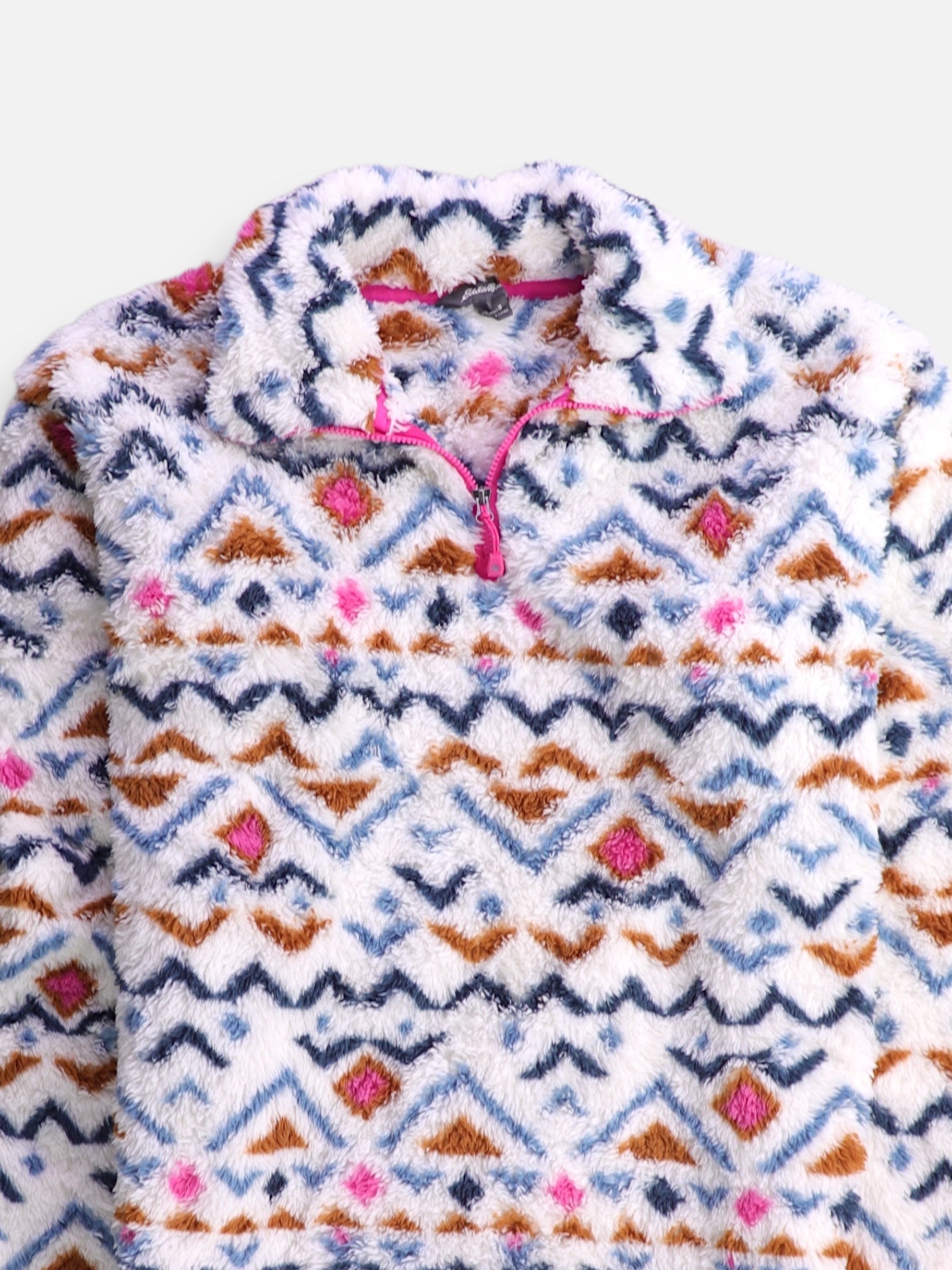 Eddie Bauer Sueter Fleece Color Block - Mujer - Small
