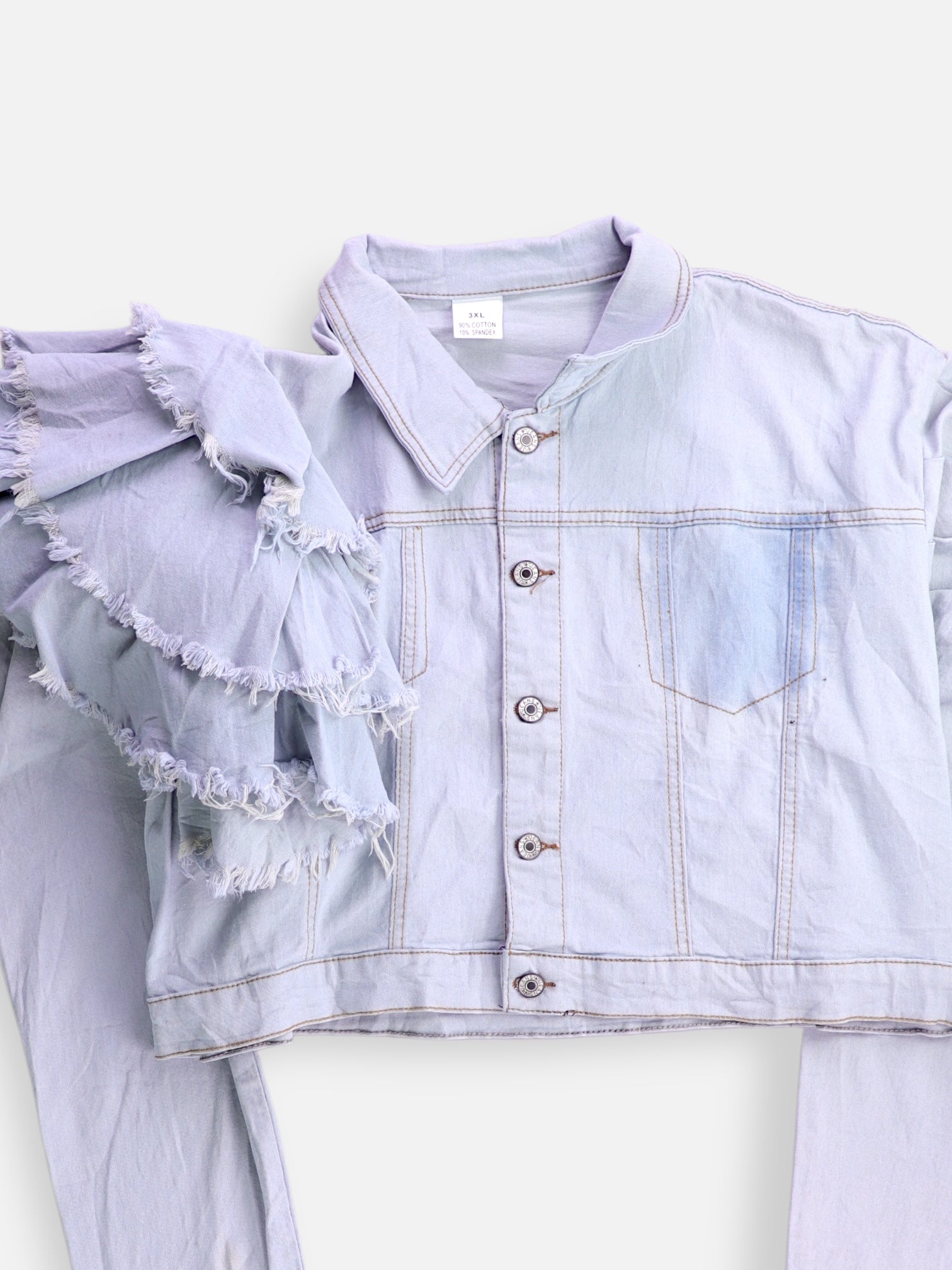 Chaqueta Denim  Crop Top - Mujer - 3XL