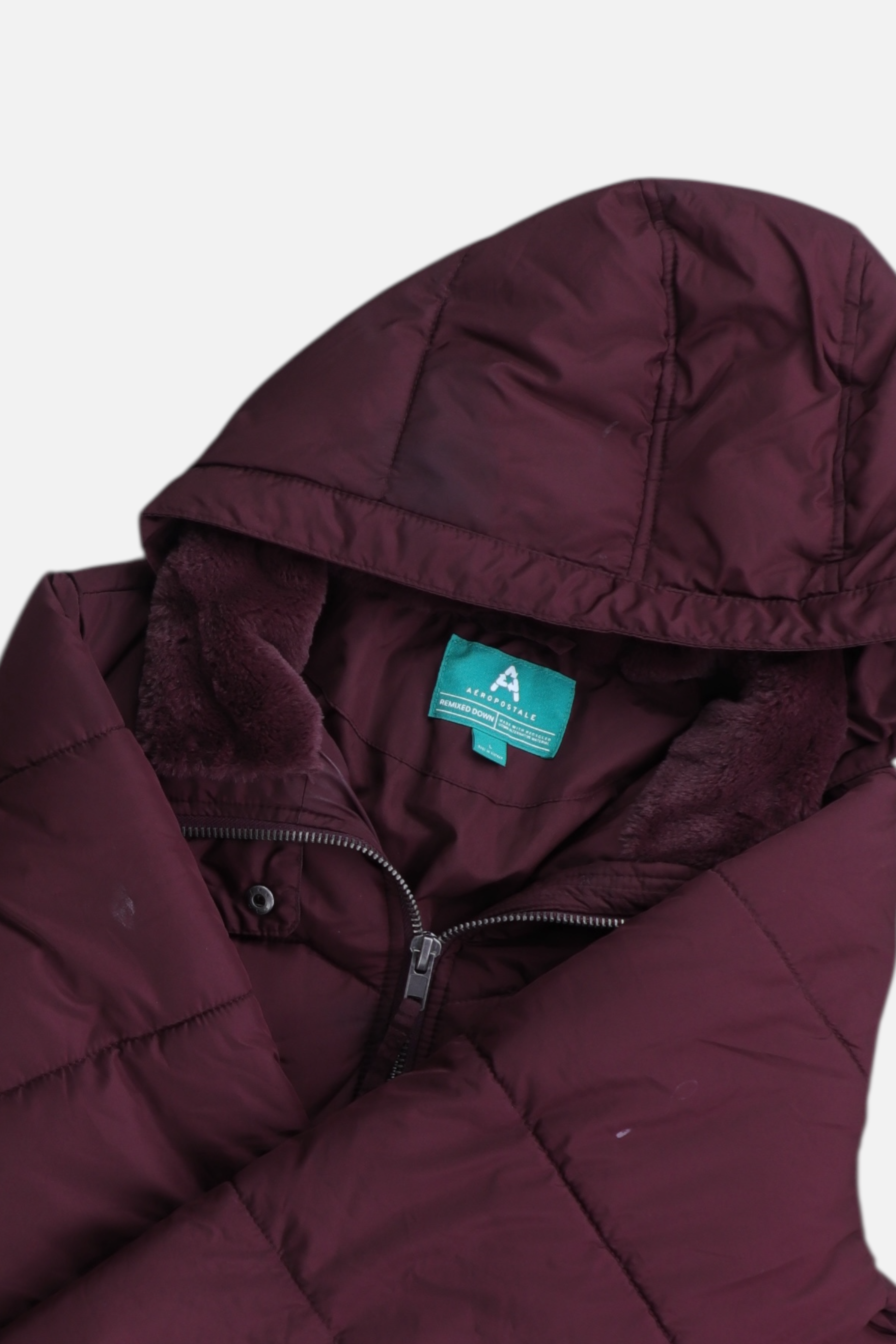 Aeropostale Chaqueta Puffer Impermeable - Mujer - Large