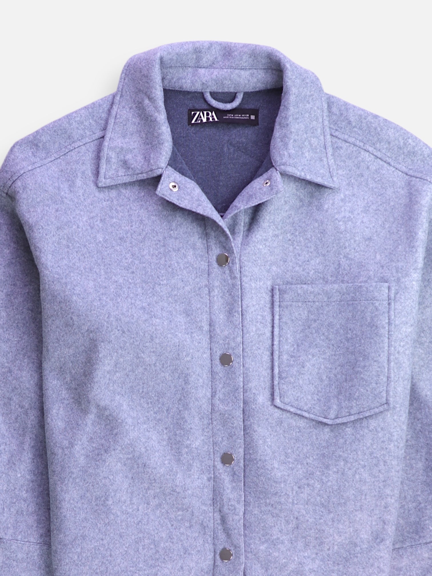 ZARA Chaqueta Sobrecamisa Basic - Mujer - Medium