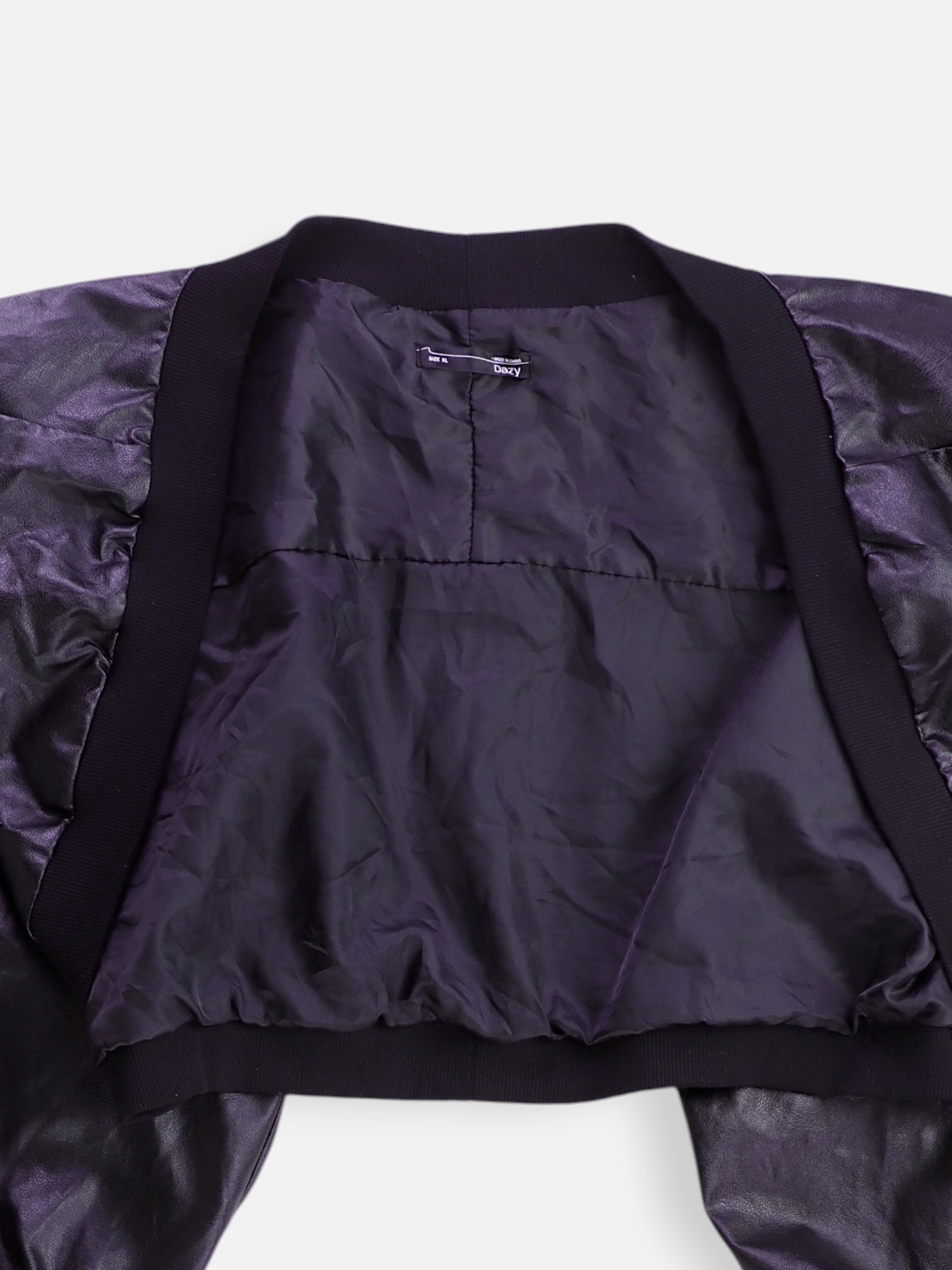 Chaqueta Cuero Crop Top - Mujer - XL