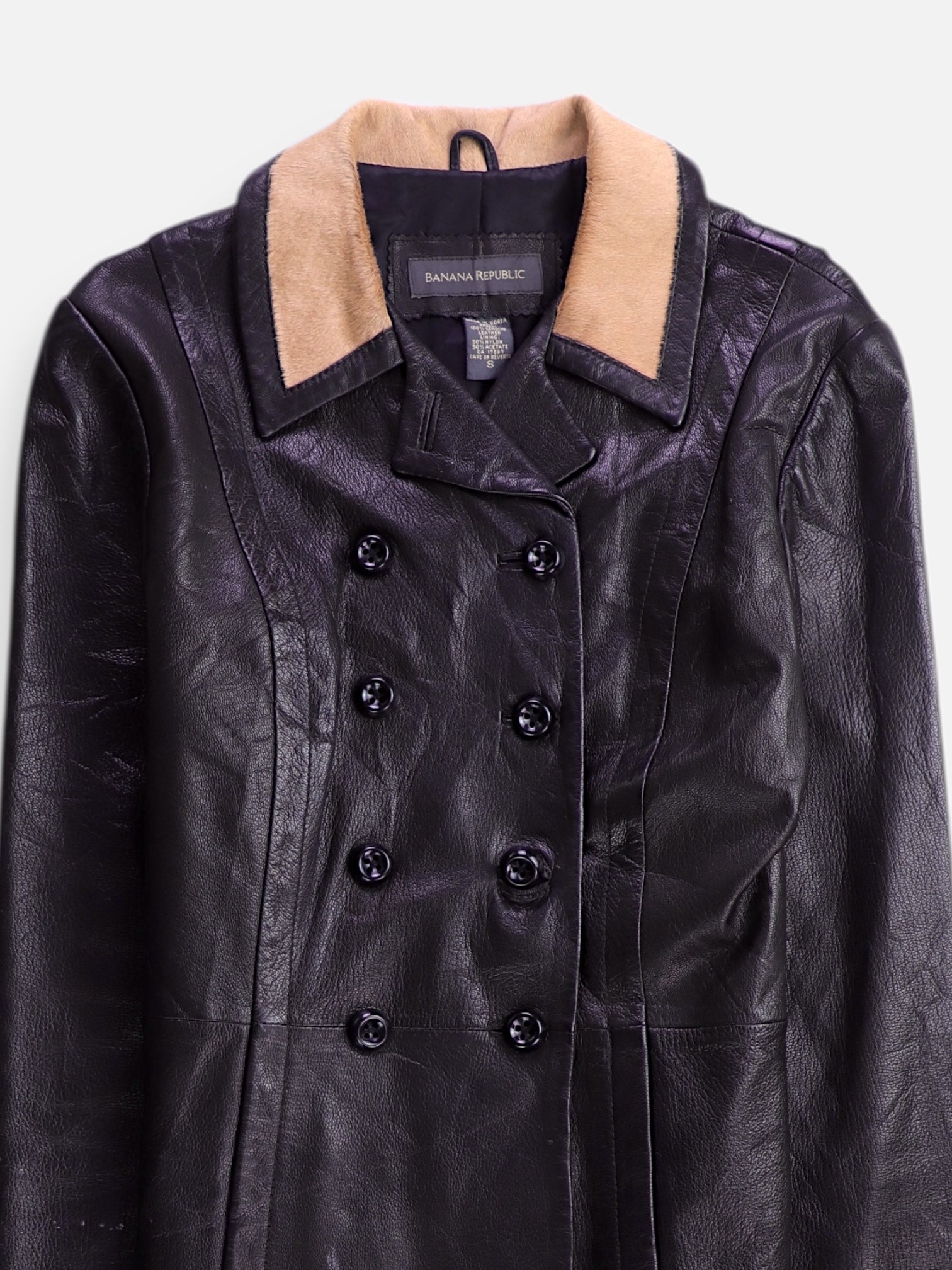 Banana Republic Abrigo Donble breasted trench Cuero - Mujer - Small