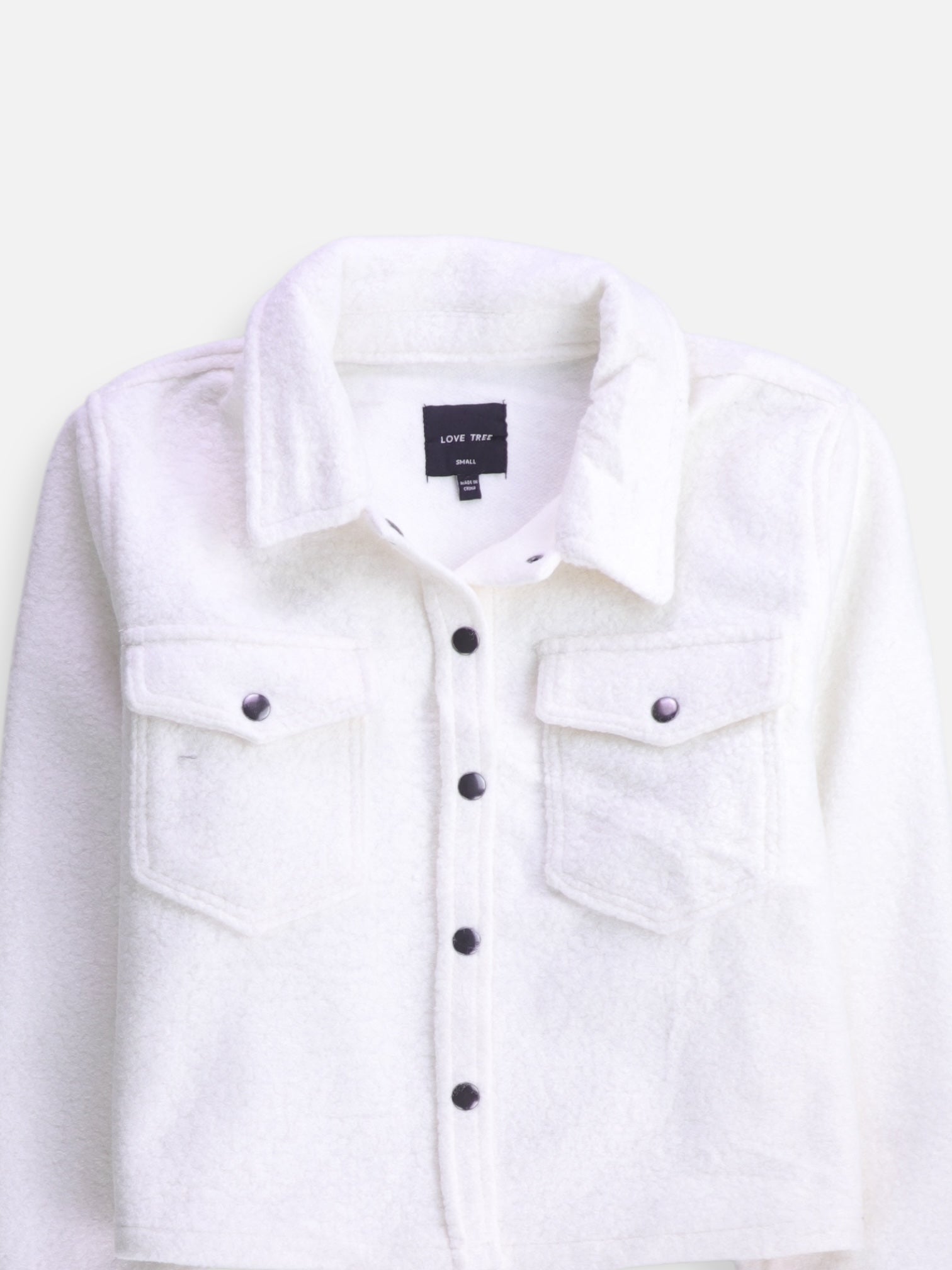 LOVE TREE  Chaqueta Casual Crop Top - Mujer - Small