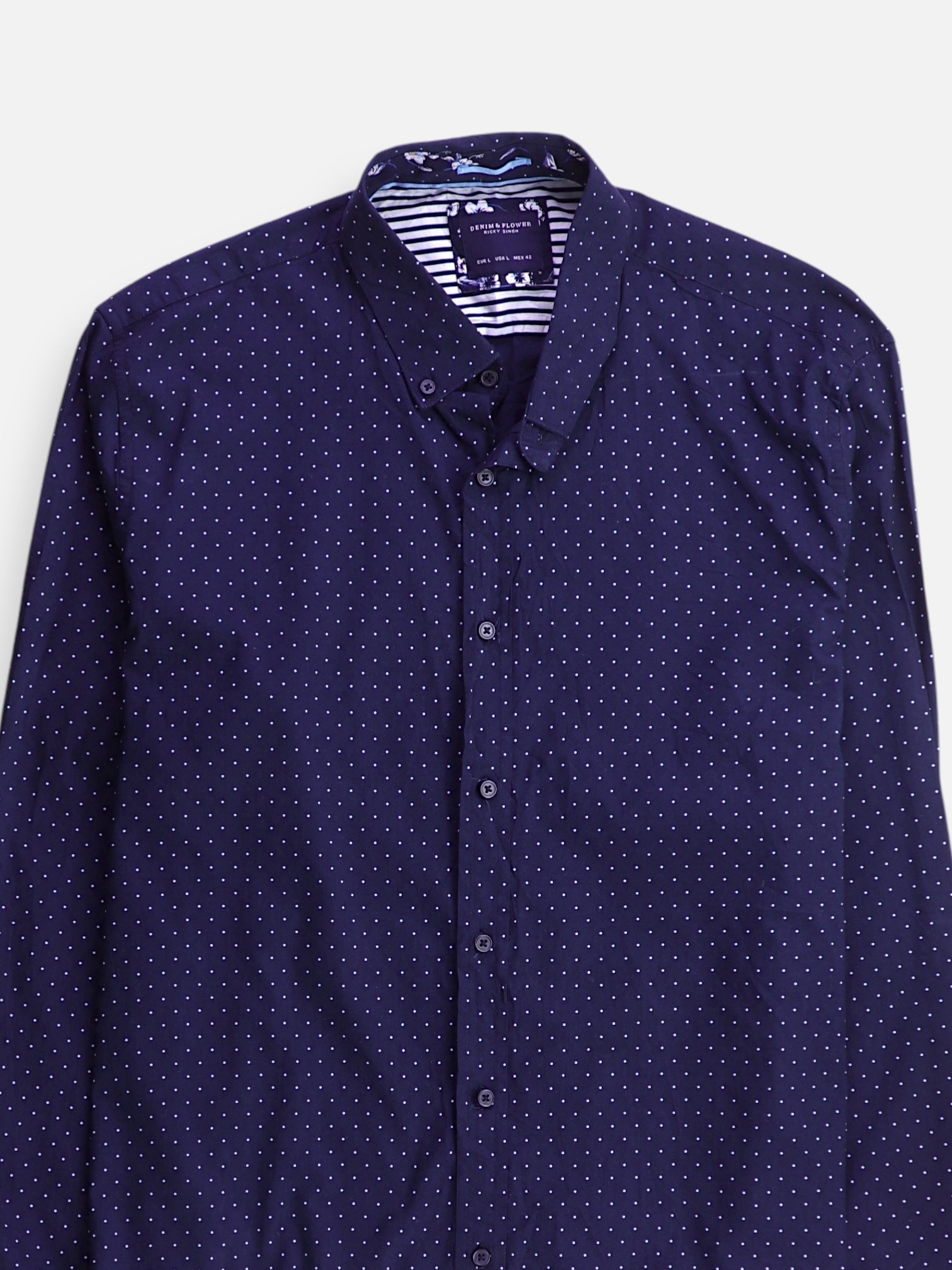 DENIM & FLOWER Camisa Casual - Hombre - Large