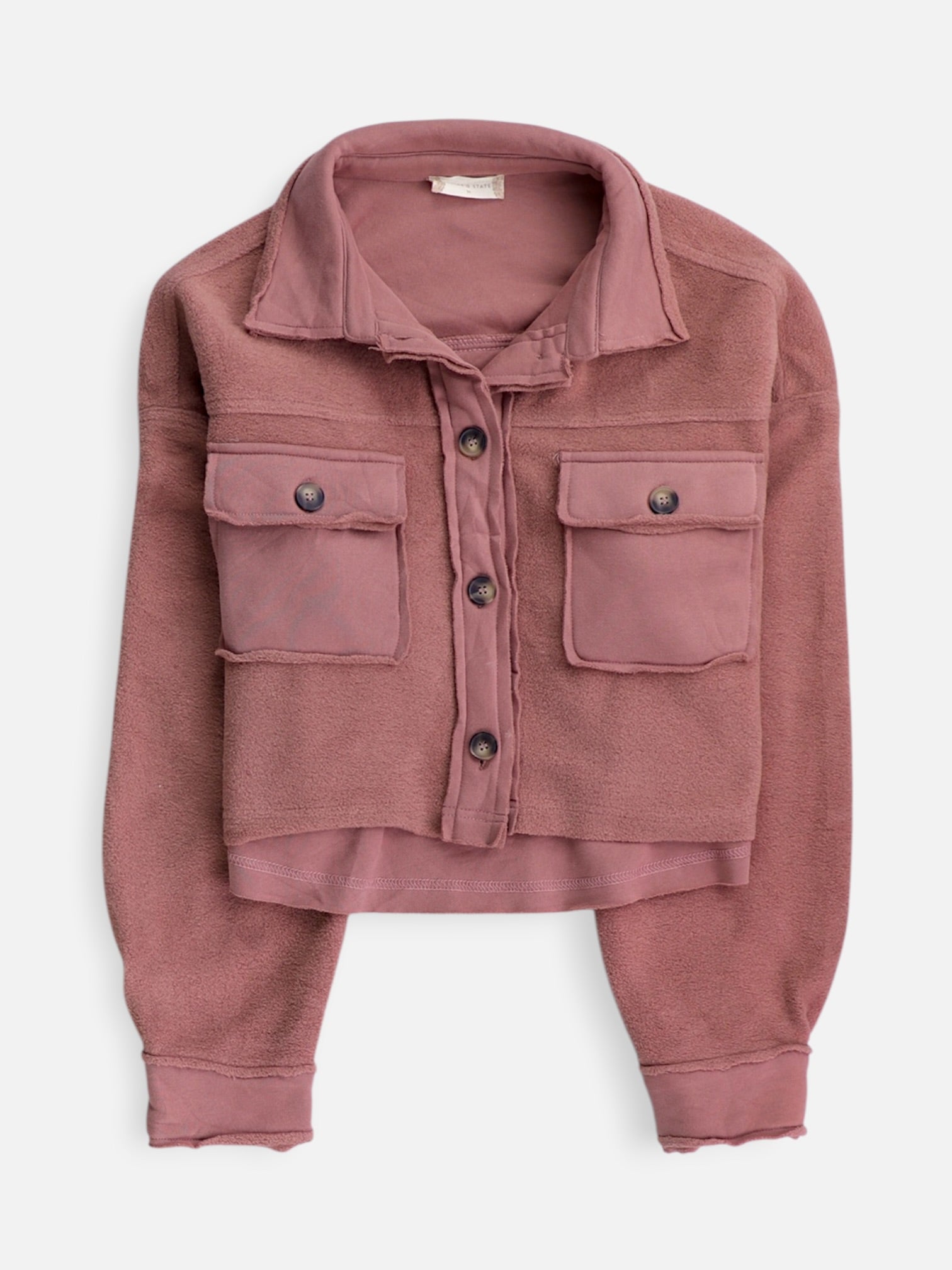 Chaqueta Sobrecamisa Crop Top - Mujer - Medium