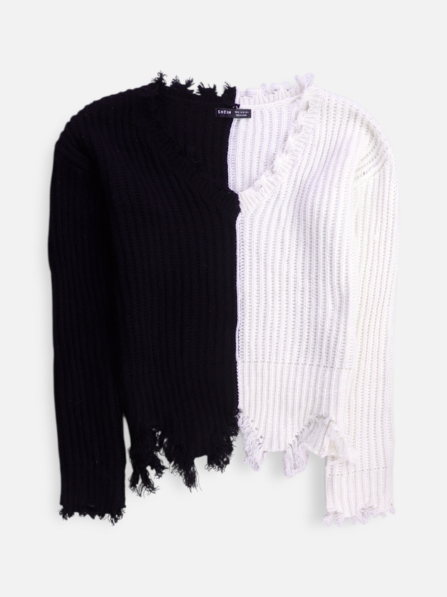 SHEIN Sueter Knit Color Block - Mujer - Medium