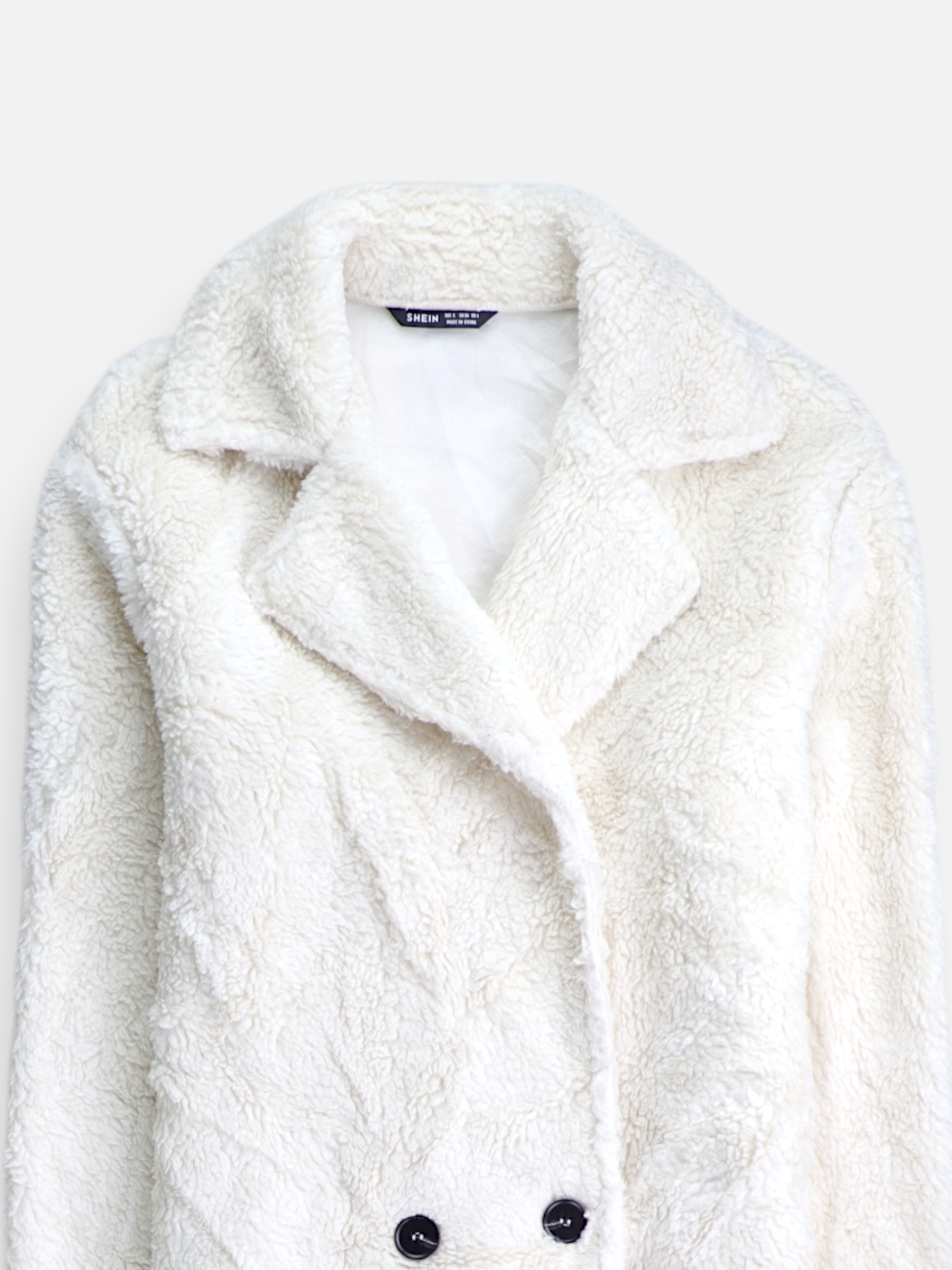 SHEIN Abrigo Teddy Casual - Mujer - Small