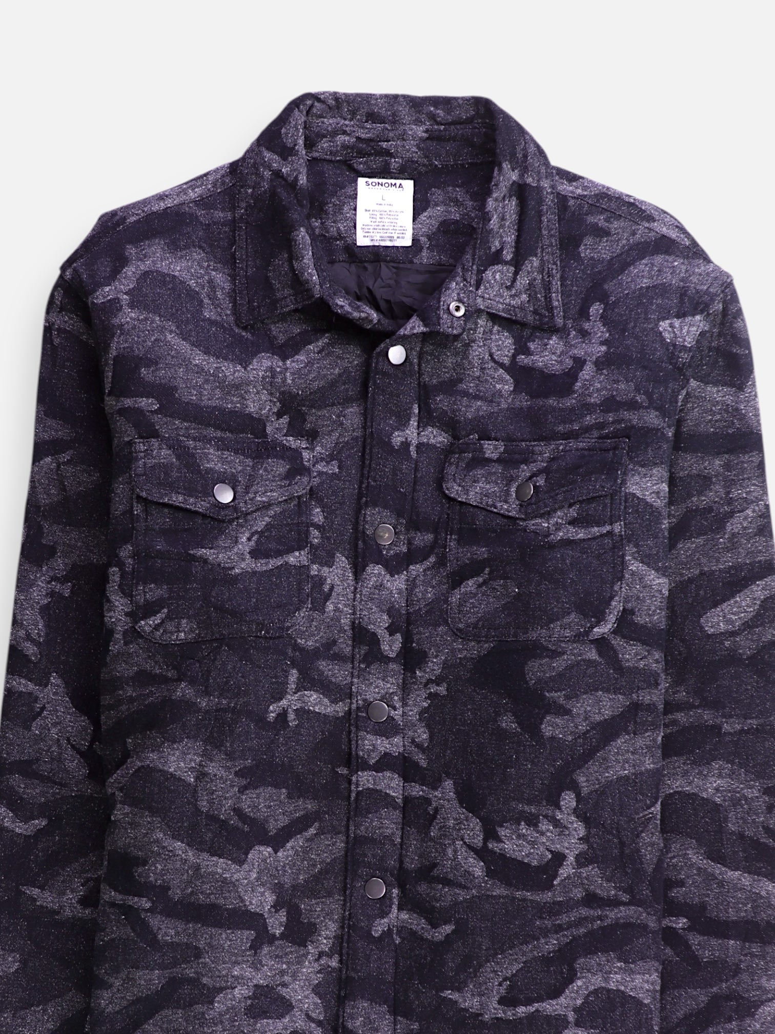 SONOMA Chaqueta Sobrecamisa Militar - Hombre - Large
