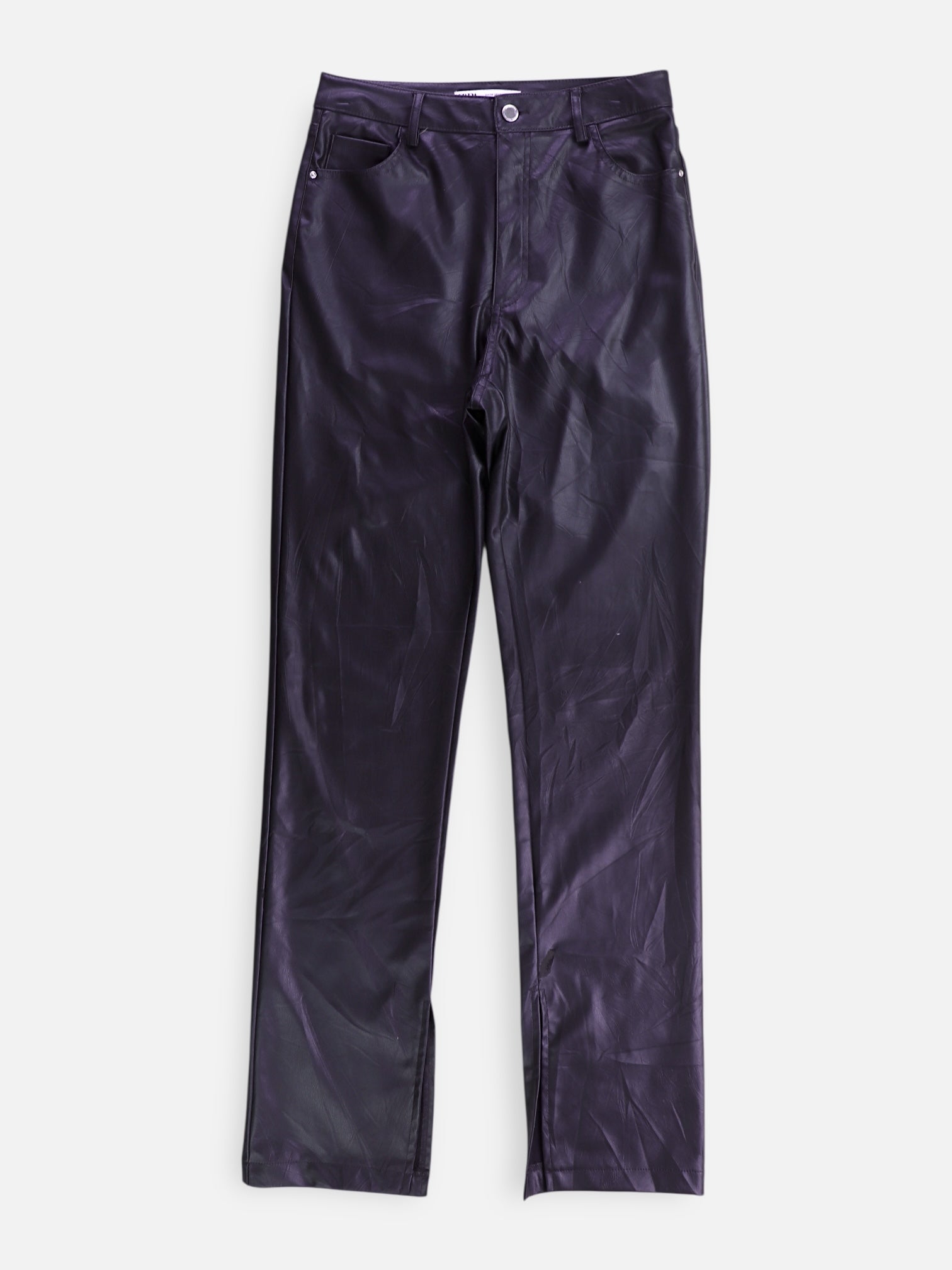 ZARA Pantalon Regular Fit Cuero - Mujer - 6