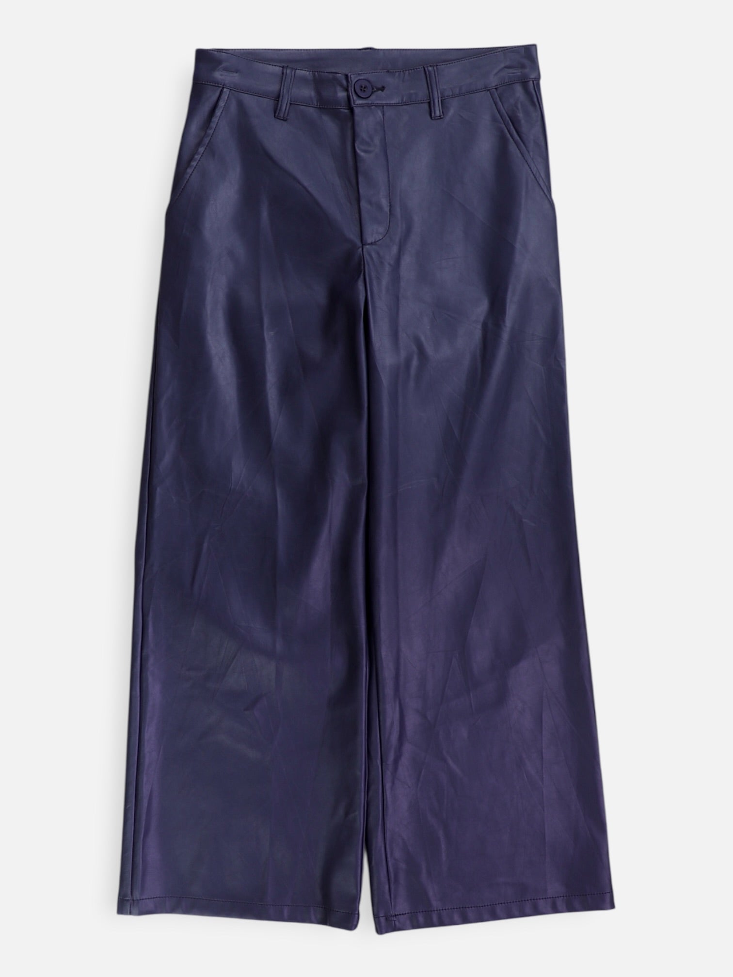 Pantalon Regular Fit Cuero - Mujer - 2