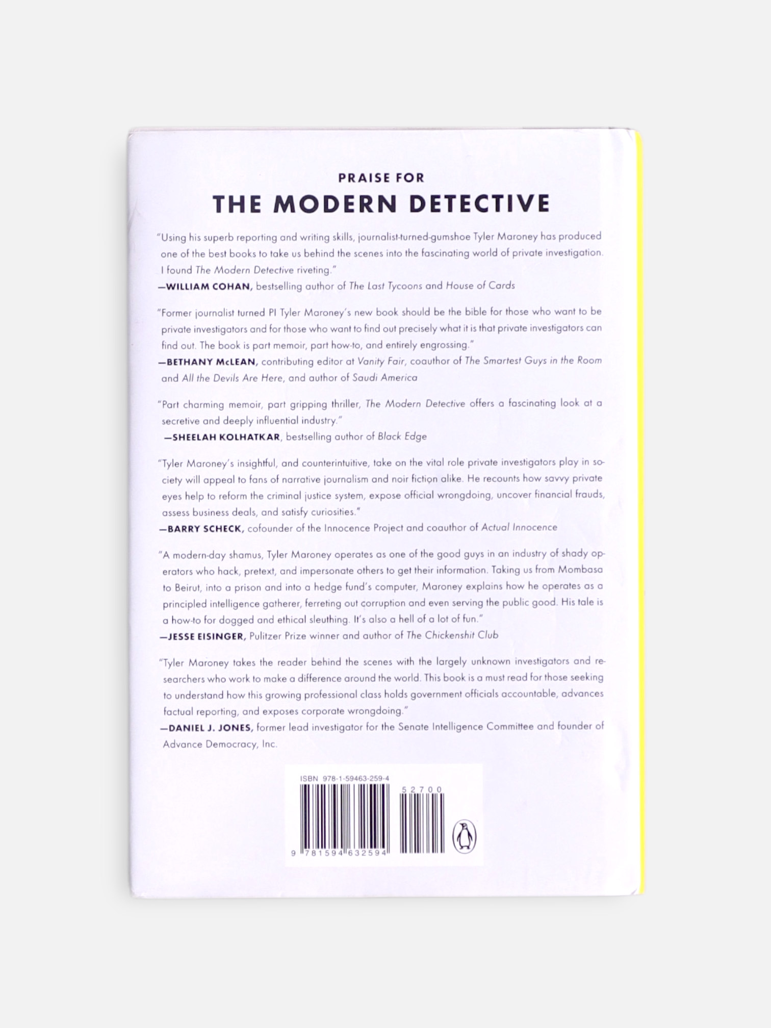 Libro THE MODERN DETECTIVE  by TYLER MARONEY